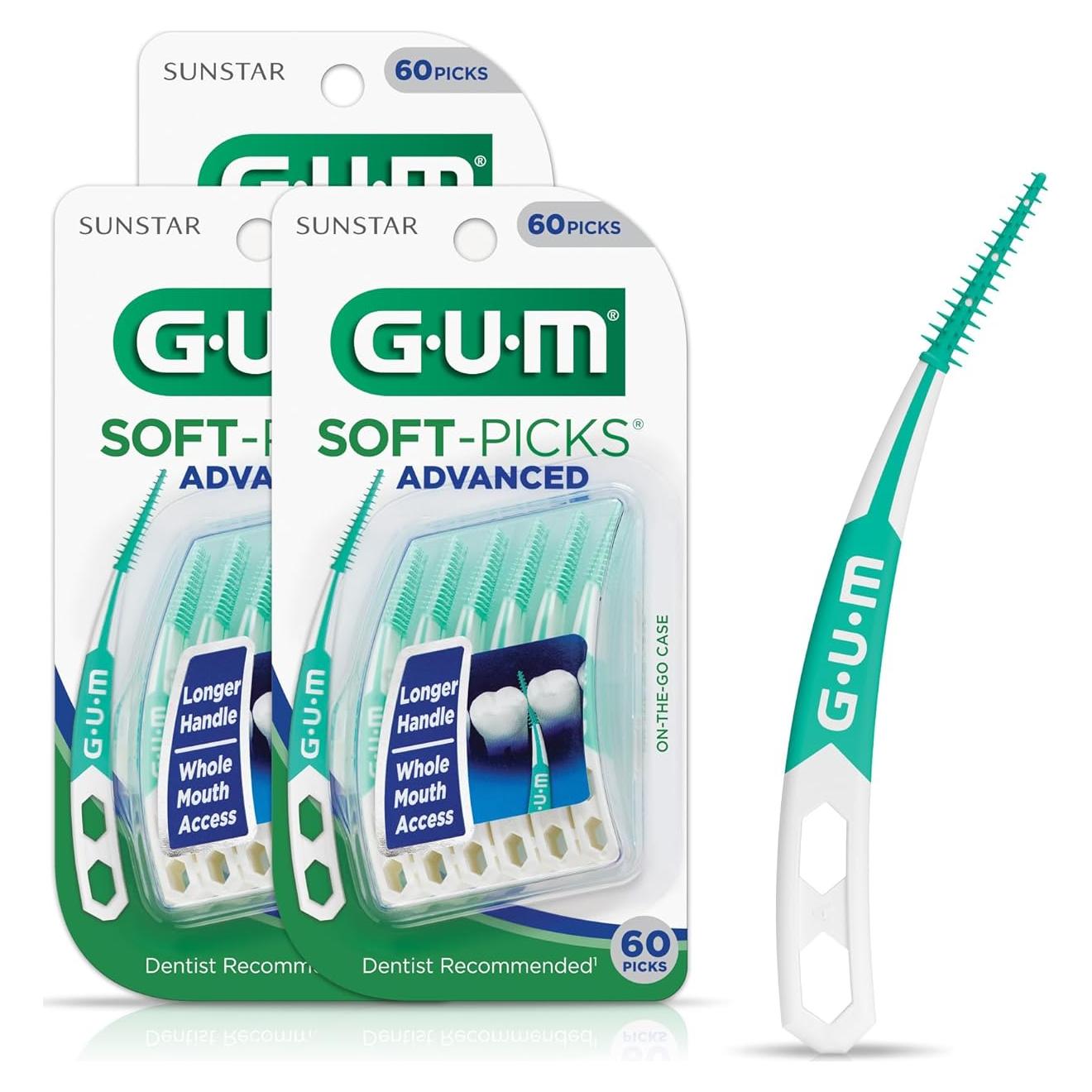 GUM Soft-Picks Avanzados 60 Unidades - Palillos Dentales Efectivos