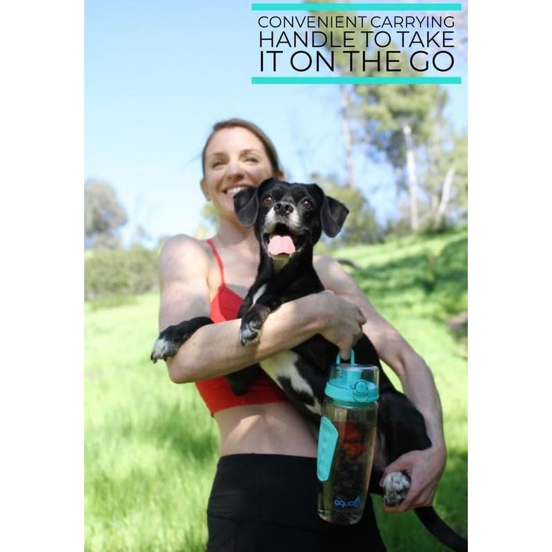 Botella Deportiva AquaFrut 0.95L con Infusor de Frutas - Negra