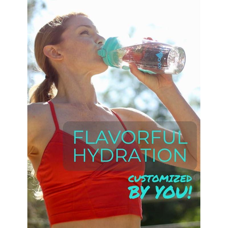 Botella Deportiva AquaFrut 0.95L con Infusor de Frutas - Negra