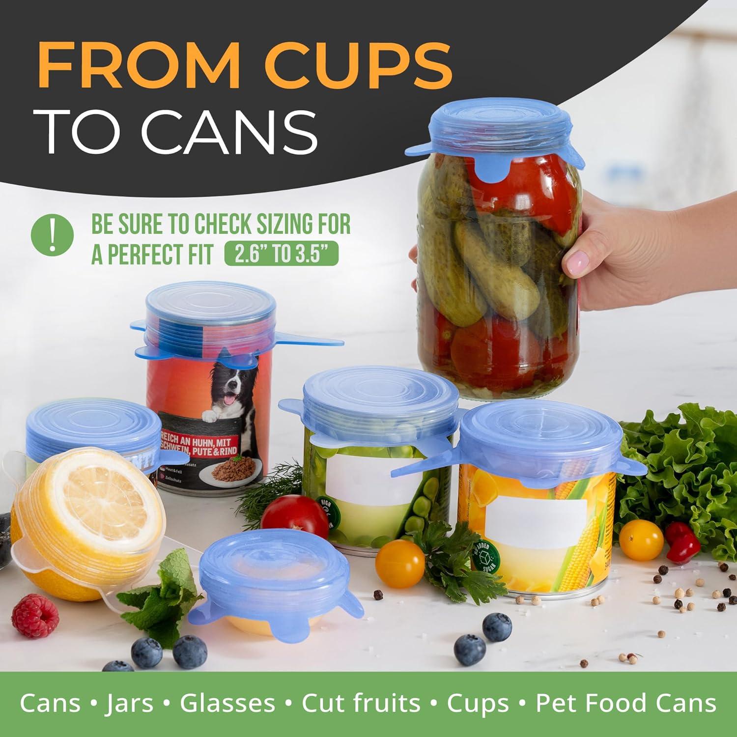 Tapa de Silicona Orblue 6 Piezas 8.9 cm para Alimentos