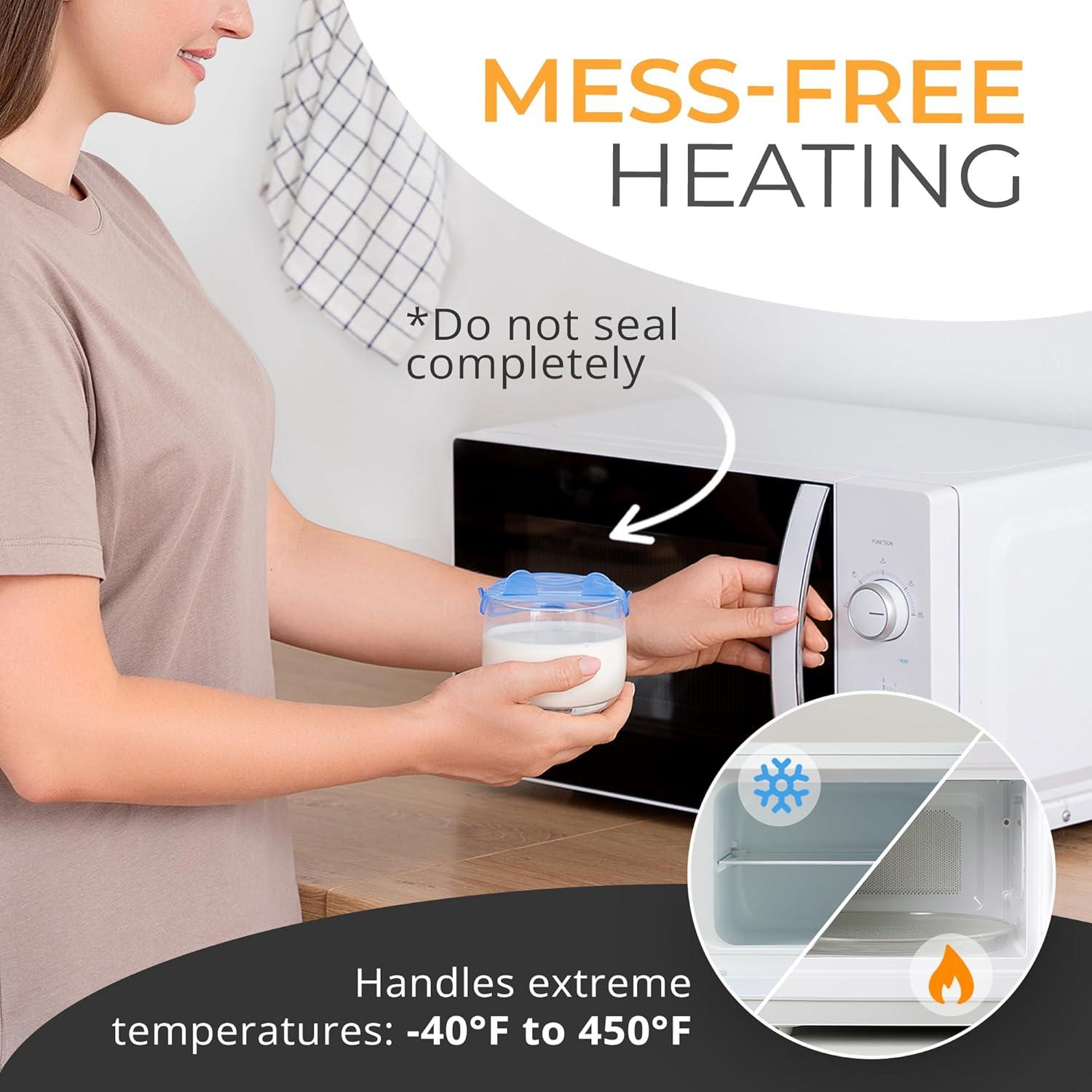 Tapa de Silicona Orblue 6 Piezas 8.9 cm para Alimentos