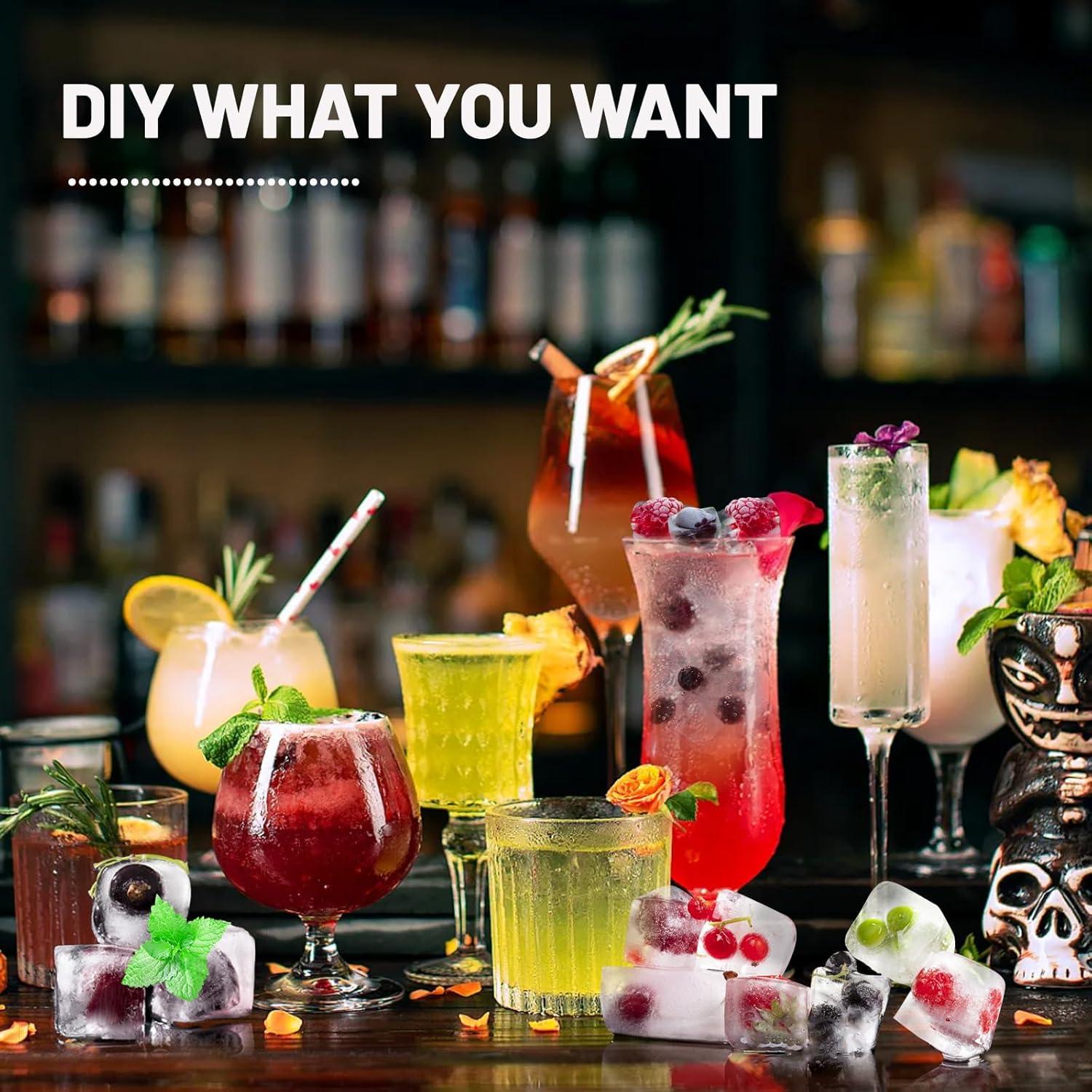 Bandejas de Hielo de Silicona Xyuetia 3 Piezas con Tapa