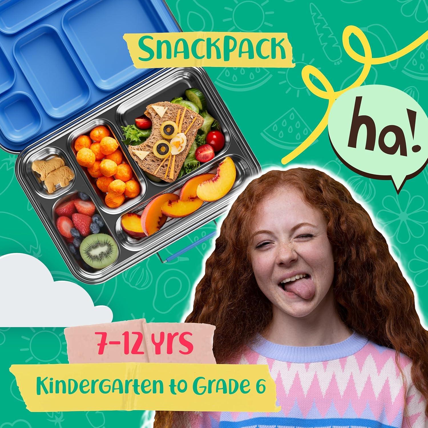 Caja Bento de Acero Inoxidable AOHEA 33 oz Azul para Niños