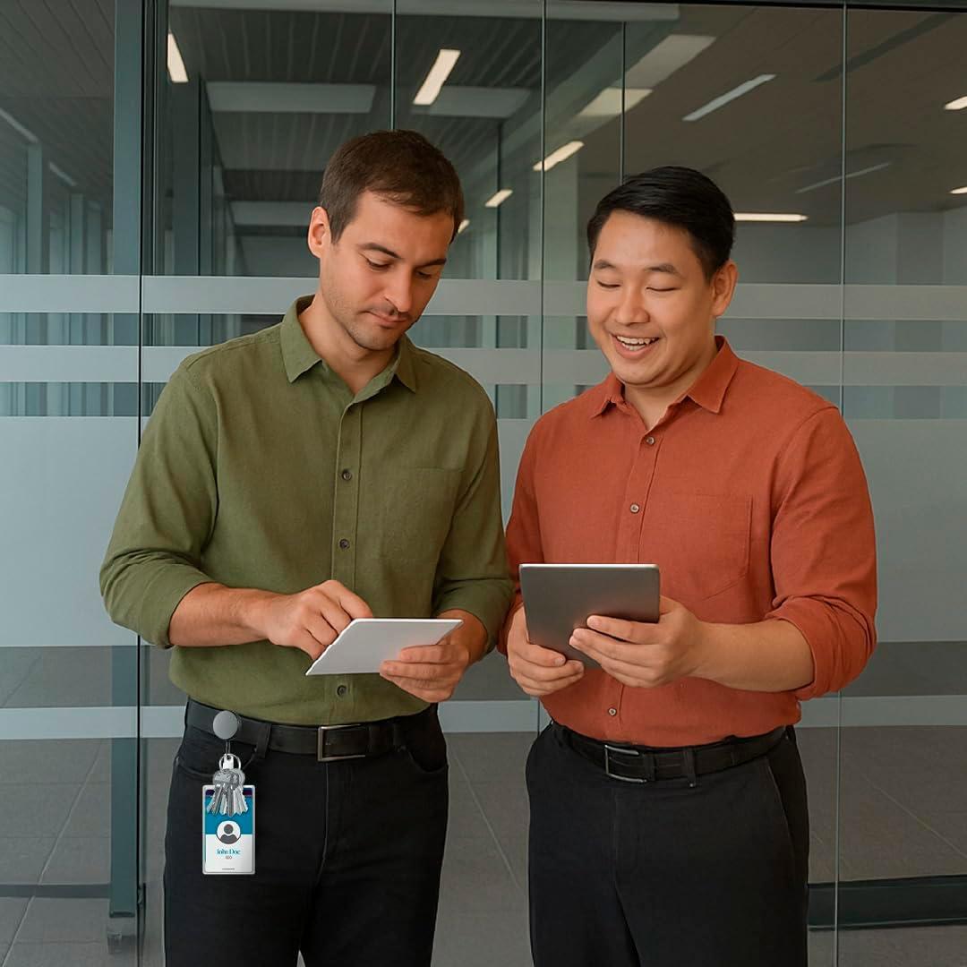 Soporte de Identificación Retráctil Will Well - Paquete de 2, Negro