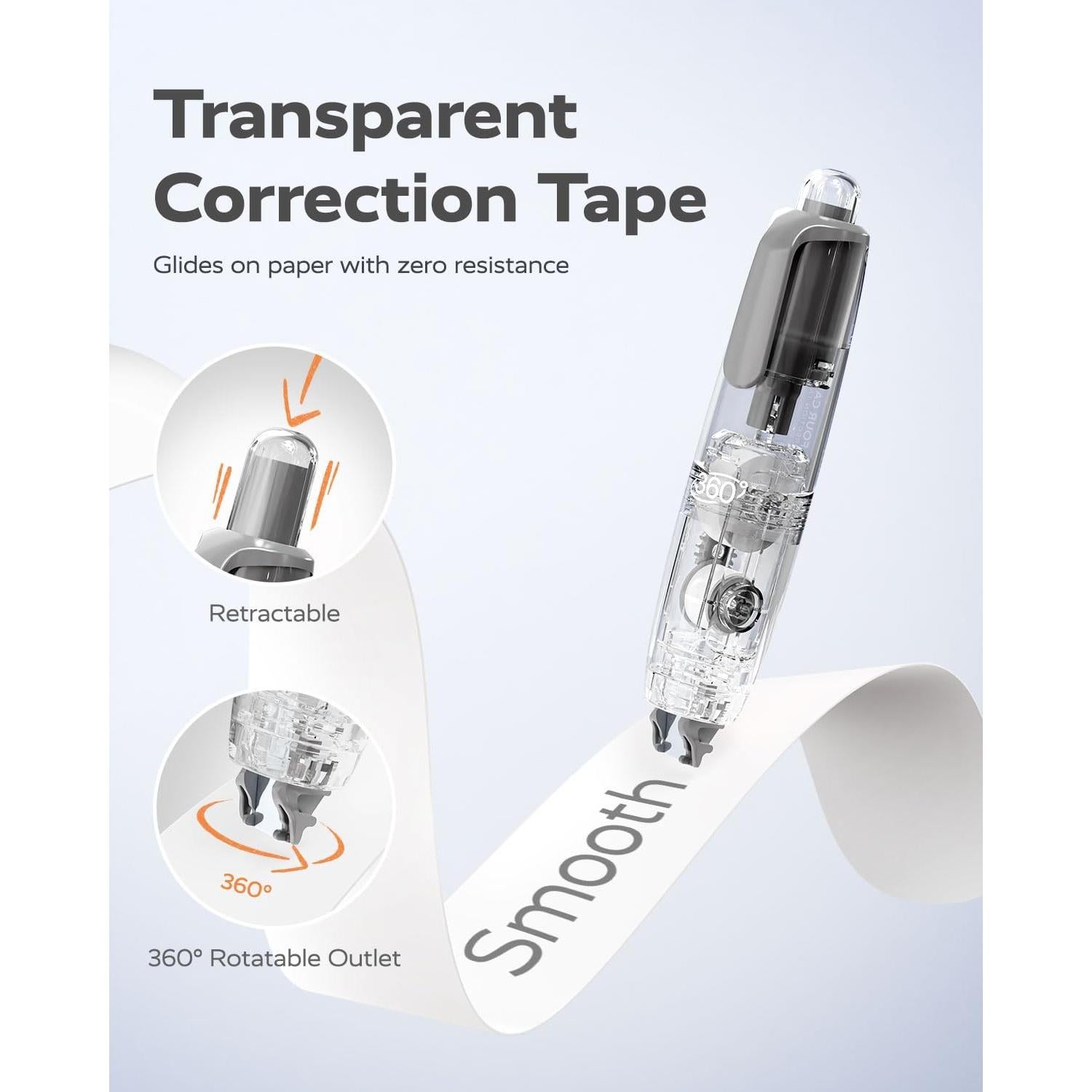Cinta Correctora Retráctil Cuatro Caramelos 6mm 3 Recargas