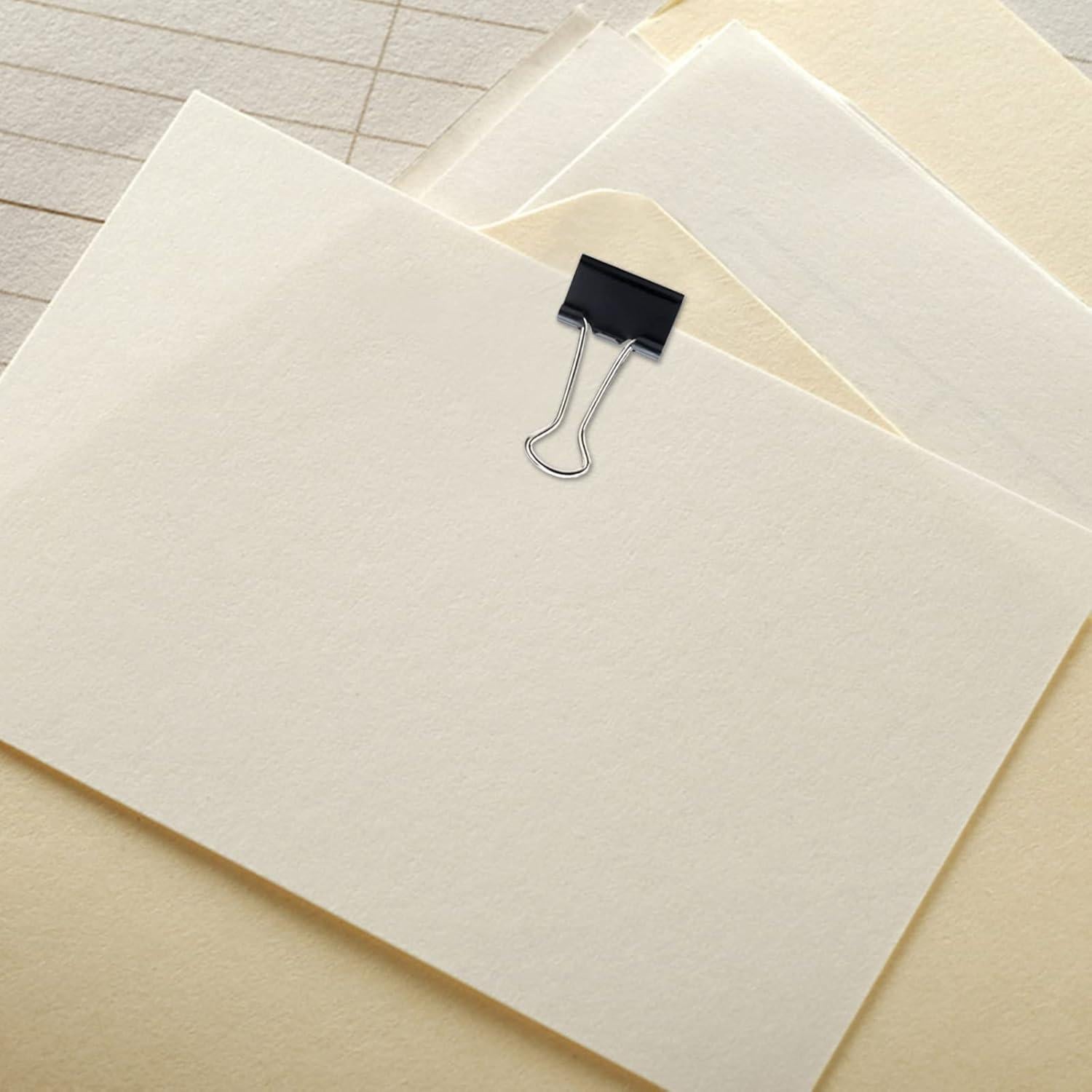 Paquete de 120 Clips de Binder Negros 1.9 cm OWLKELA