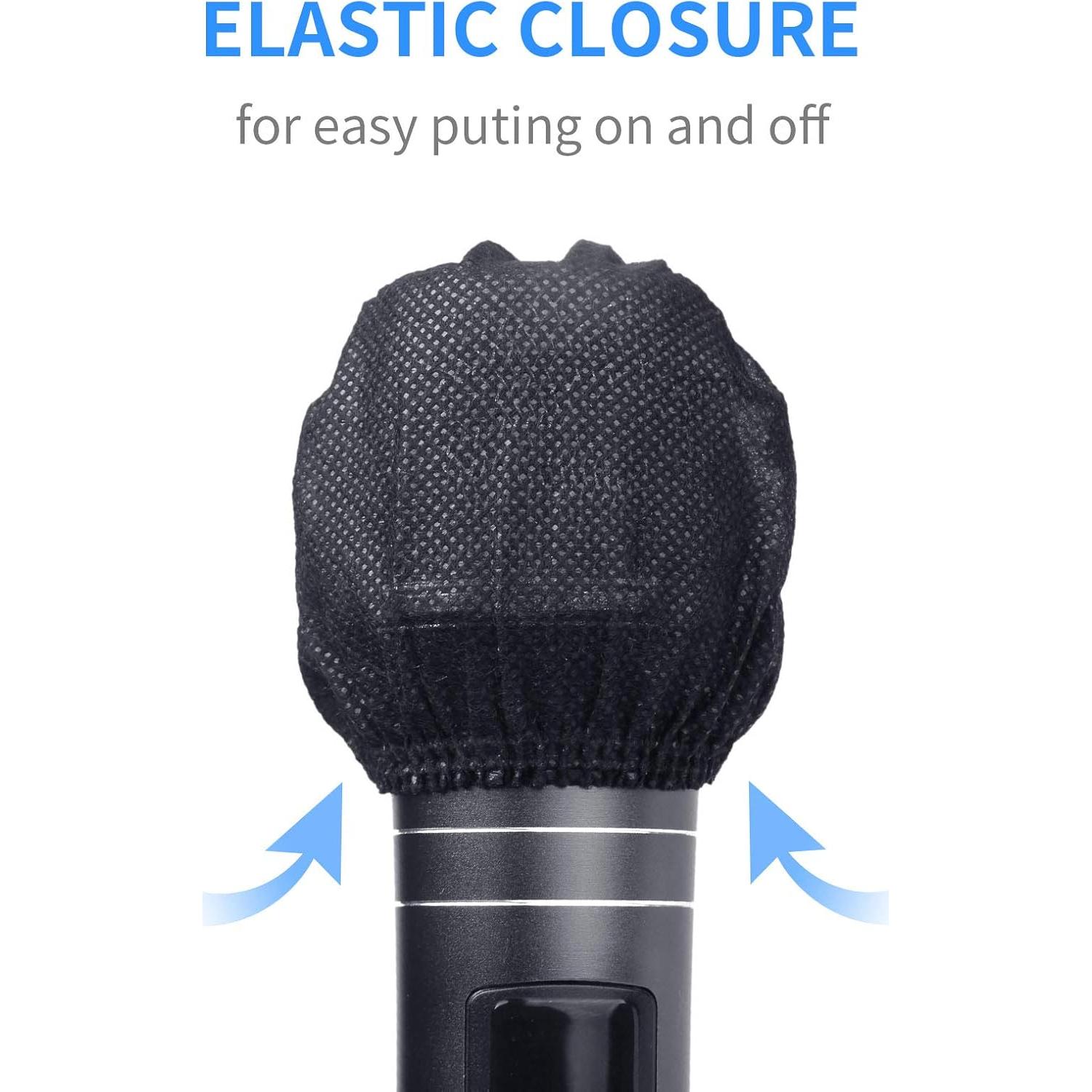 120 Fundas Desechables para Micrófono LASMEX - Negras