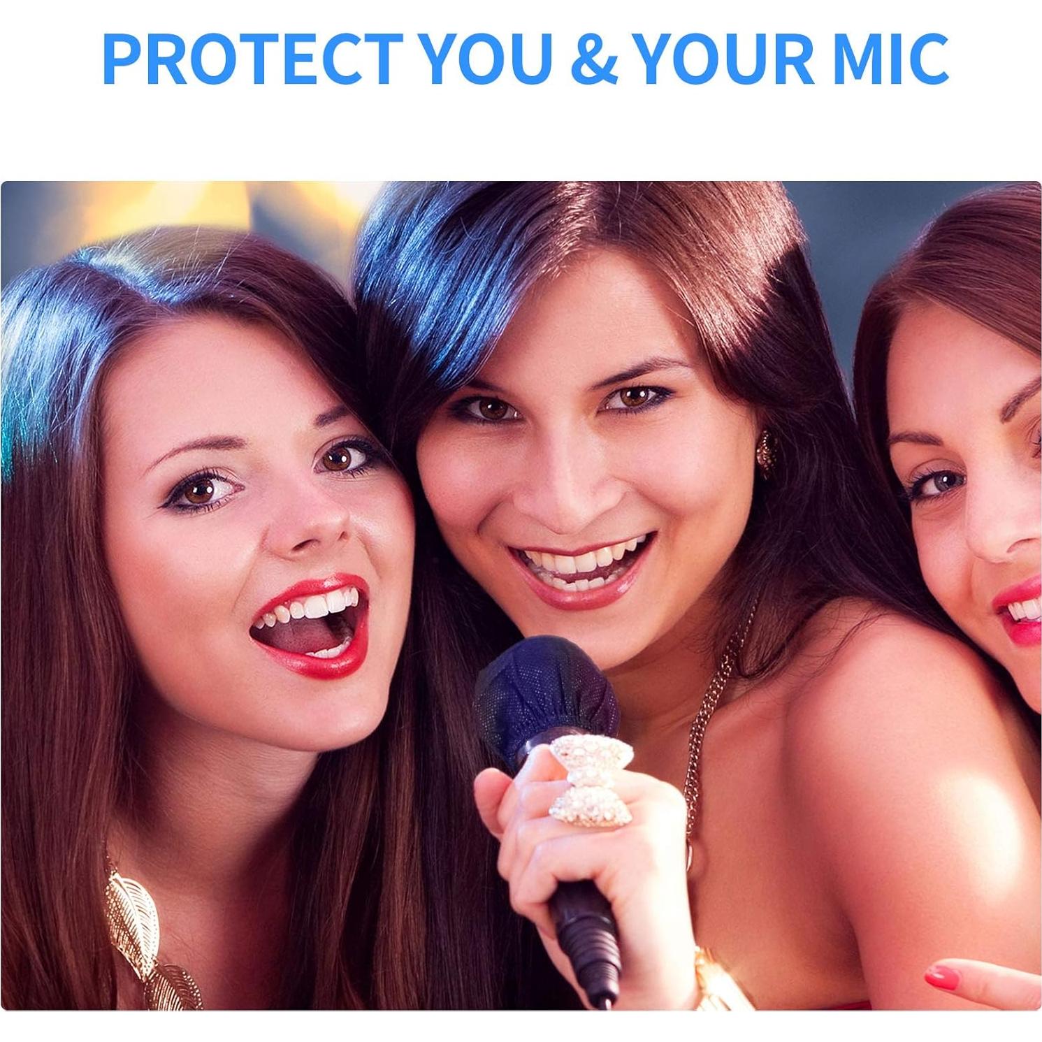 120 Fundas Desechables para Micrófono LASMEX - Negras