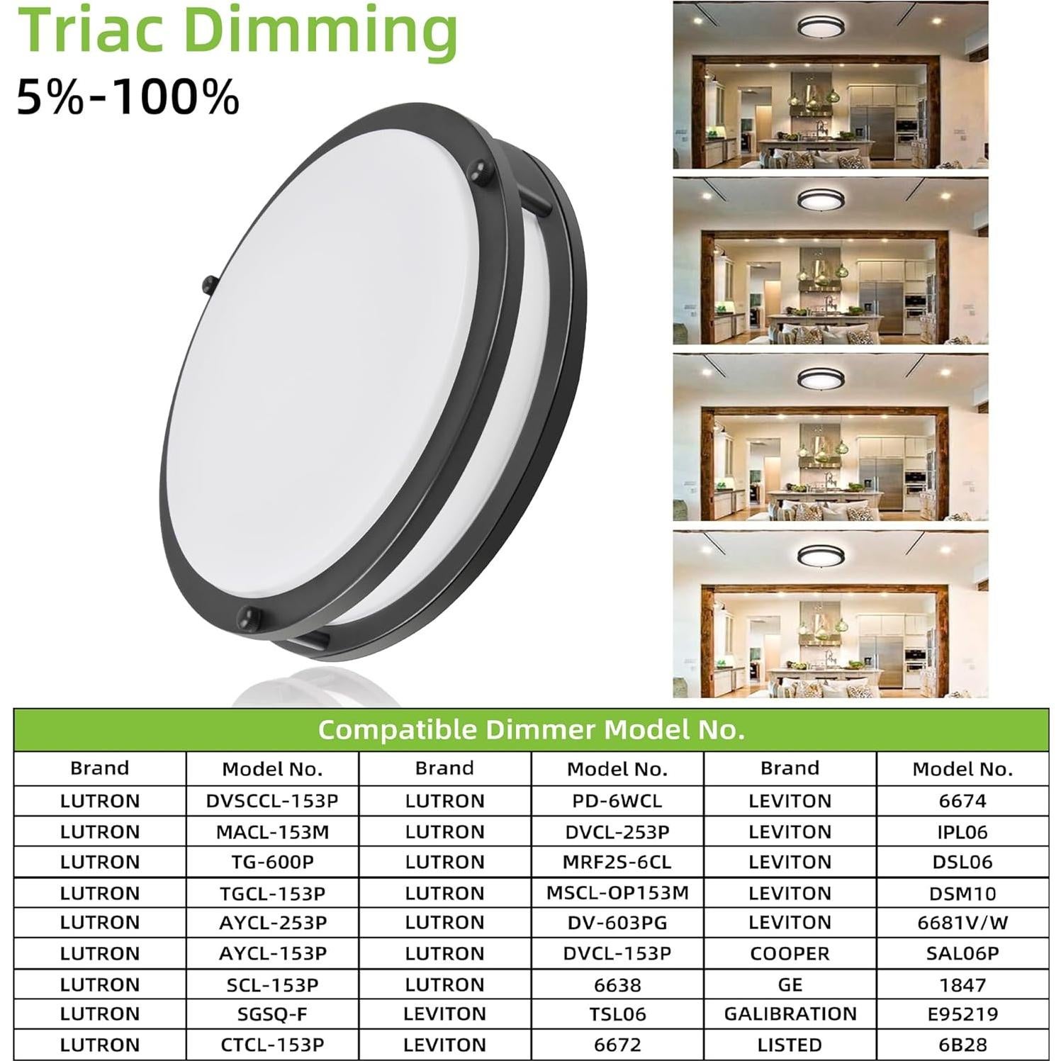 Luz de Techo LED Hykolity 25.4 cm 17W Regulable Bronce