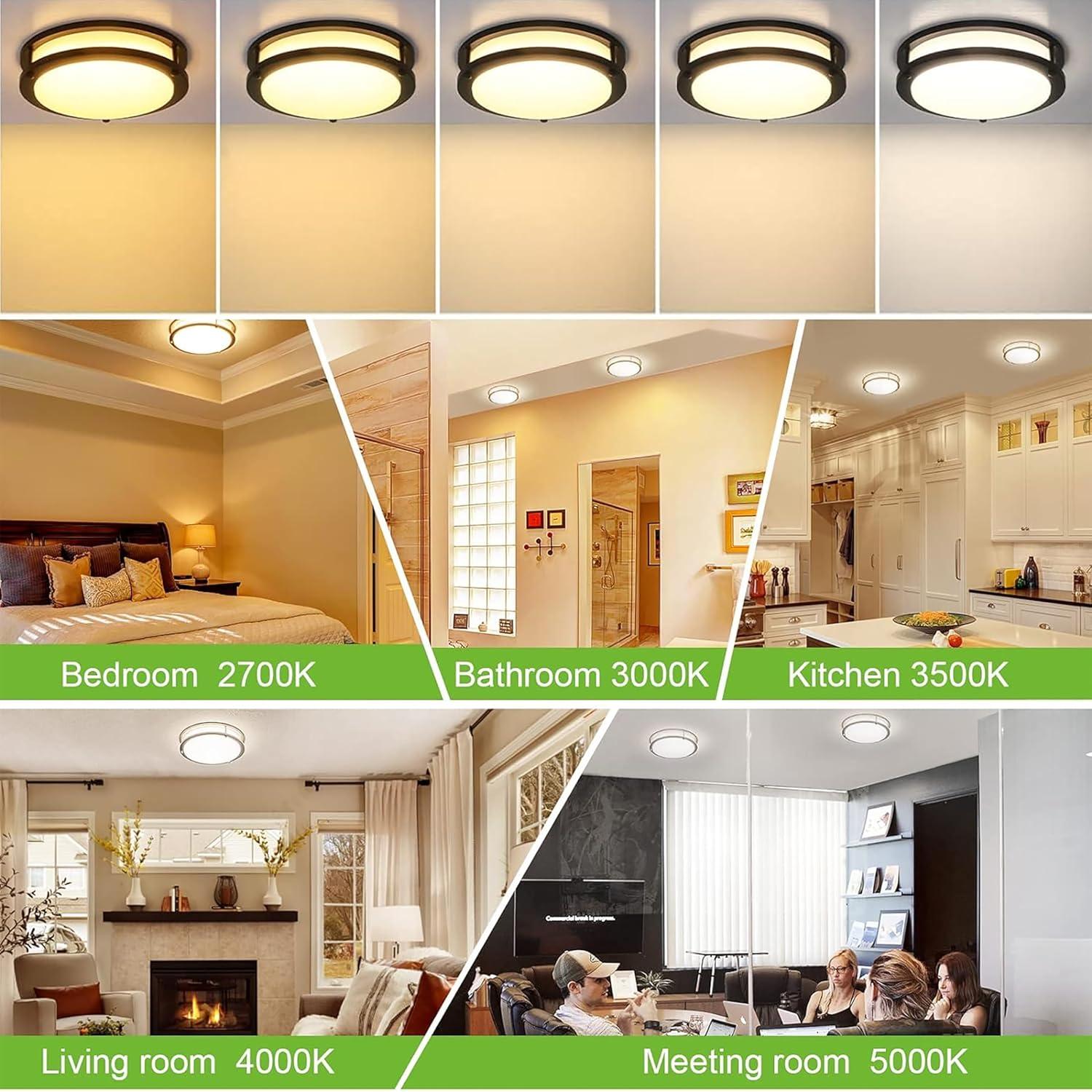 Luz de Techo LED Hykolity 25.4 cm 17W Regulable Bronce