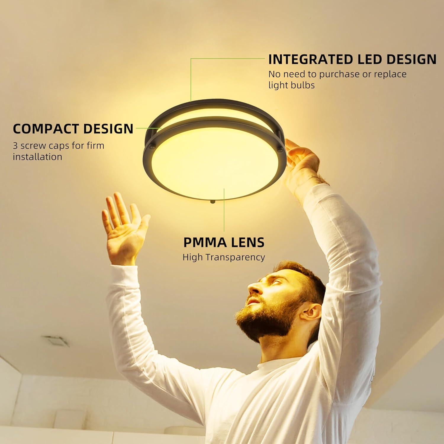 Luz de Techo LED Hykolity 25.4 cm 17W Regulable Bronce