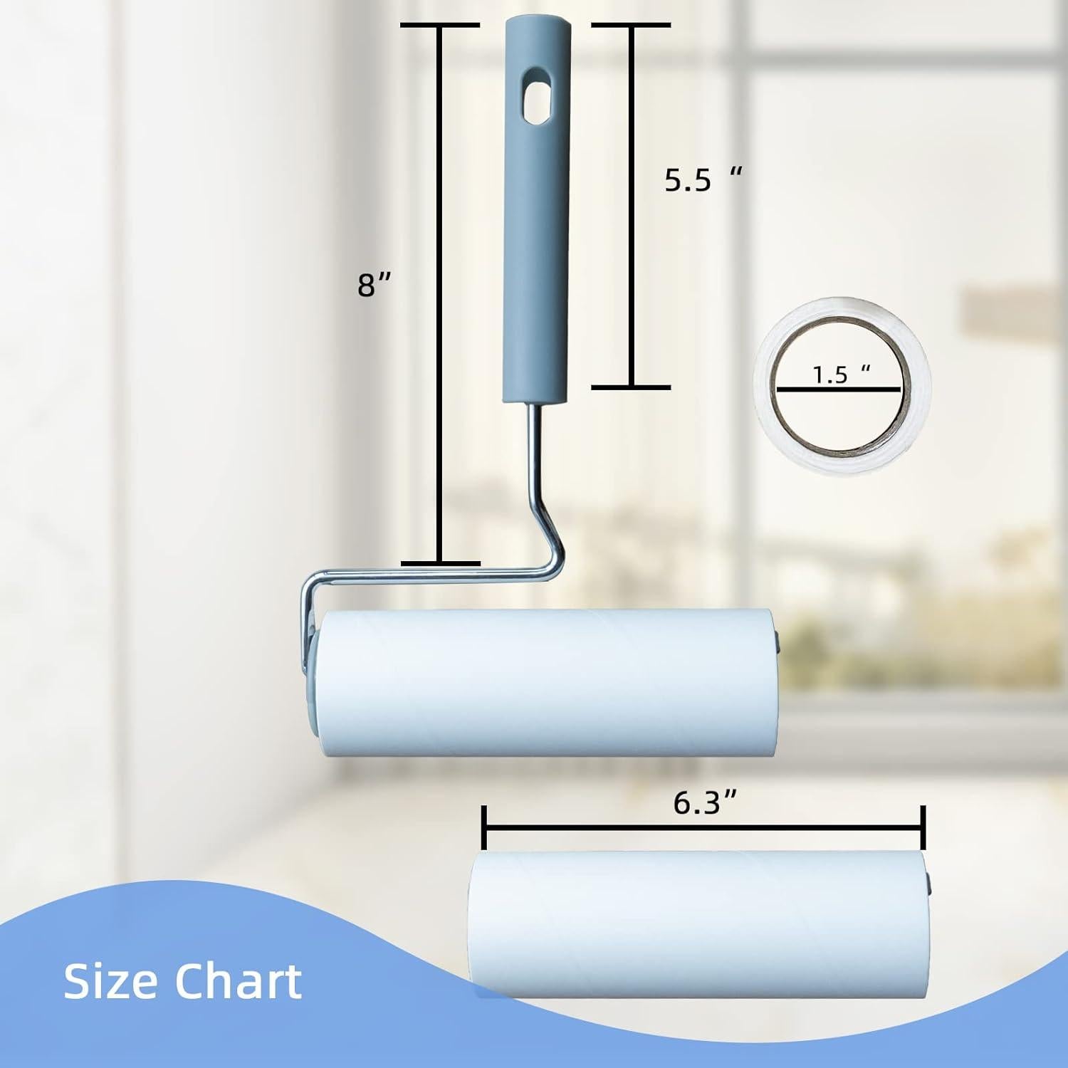 Rodillo Quitapelusas YabeePet 16cm Extra Pegajoso 90 Hojas