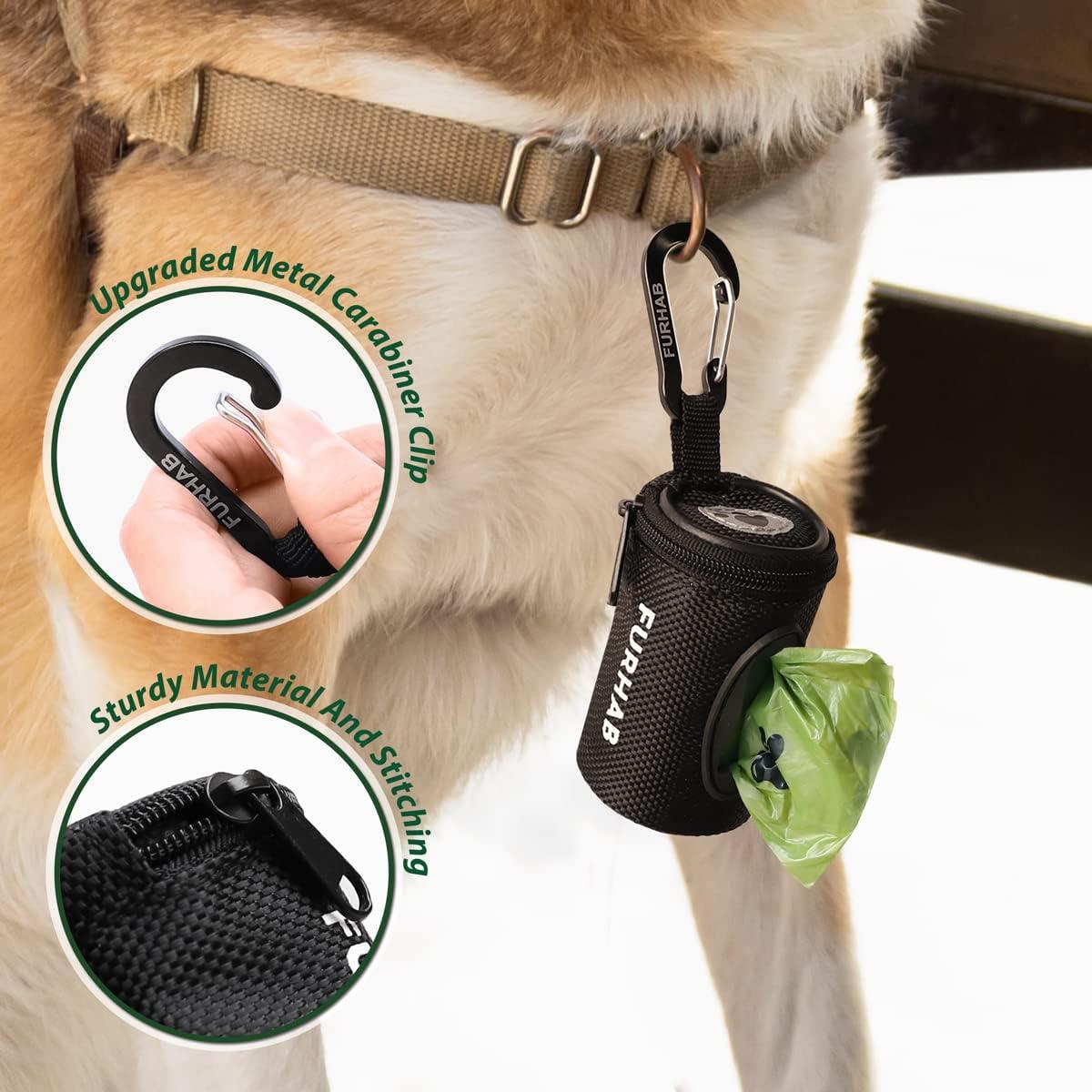 Dispensador de bolsas para excremento de perro FURHAB negro