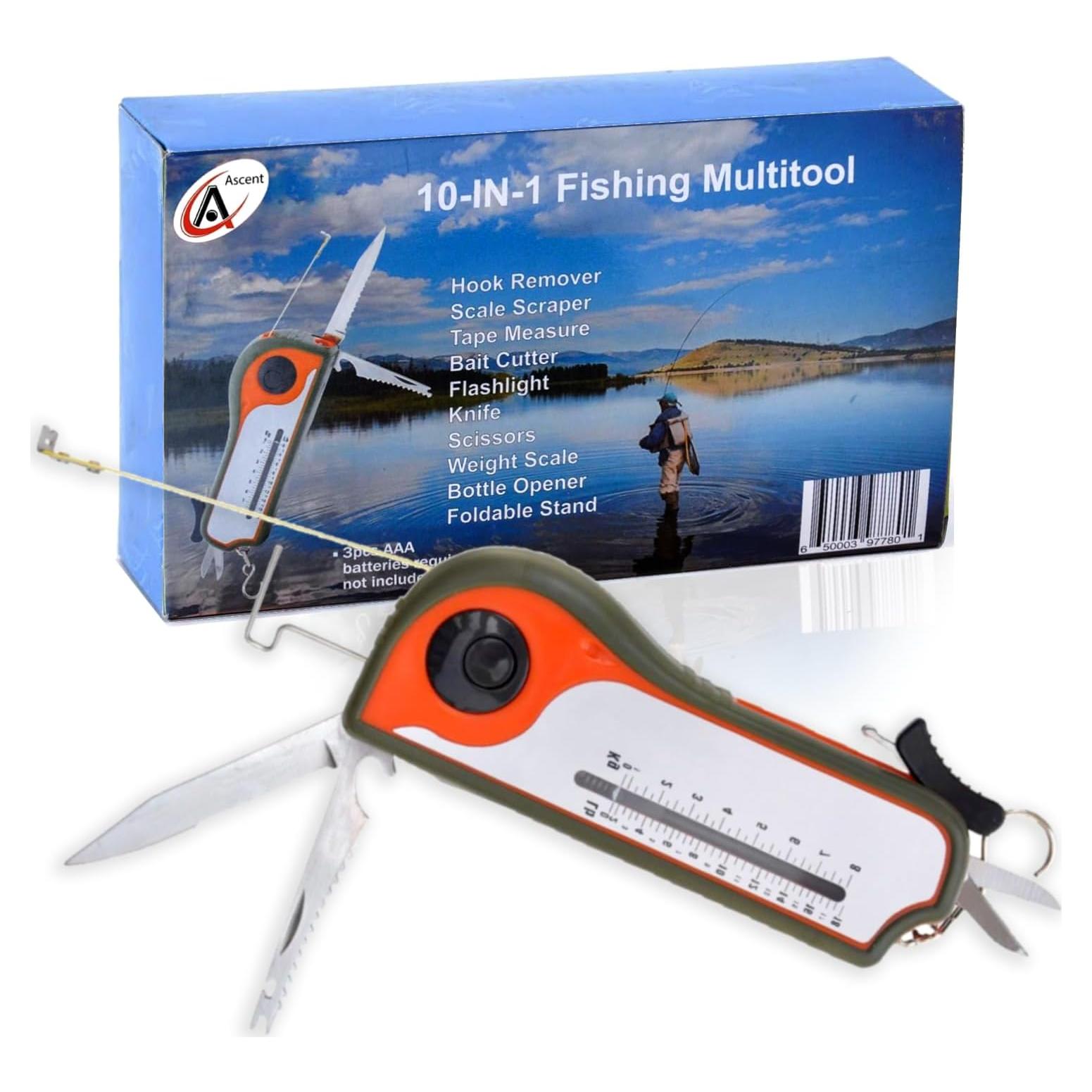 Herramienta de Pesca 10-en-1 Swiss Ascent Plegable Inoxidable