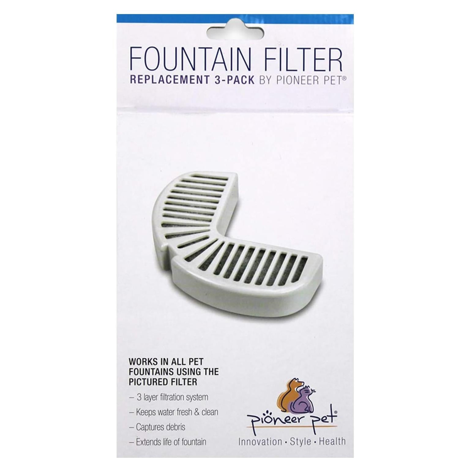Filtros de Reemplazo Pioneer Pet Raindrop - 3 Filtros