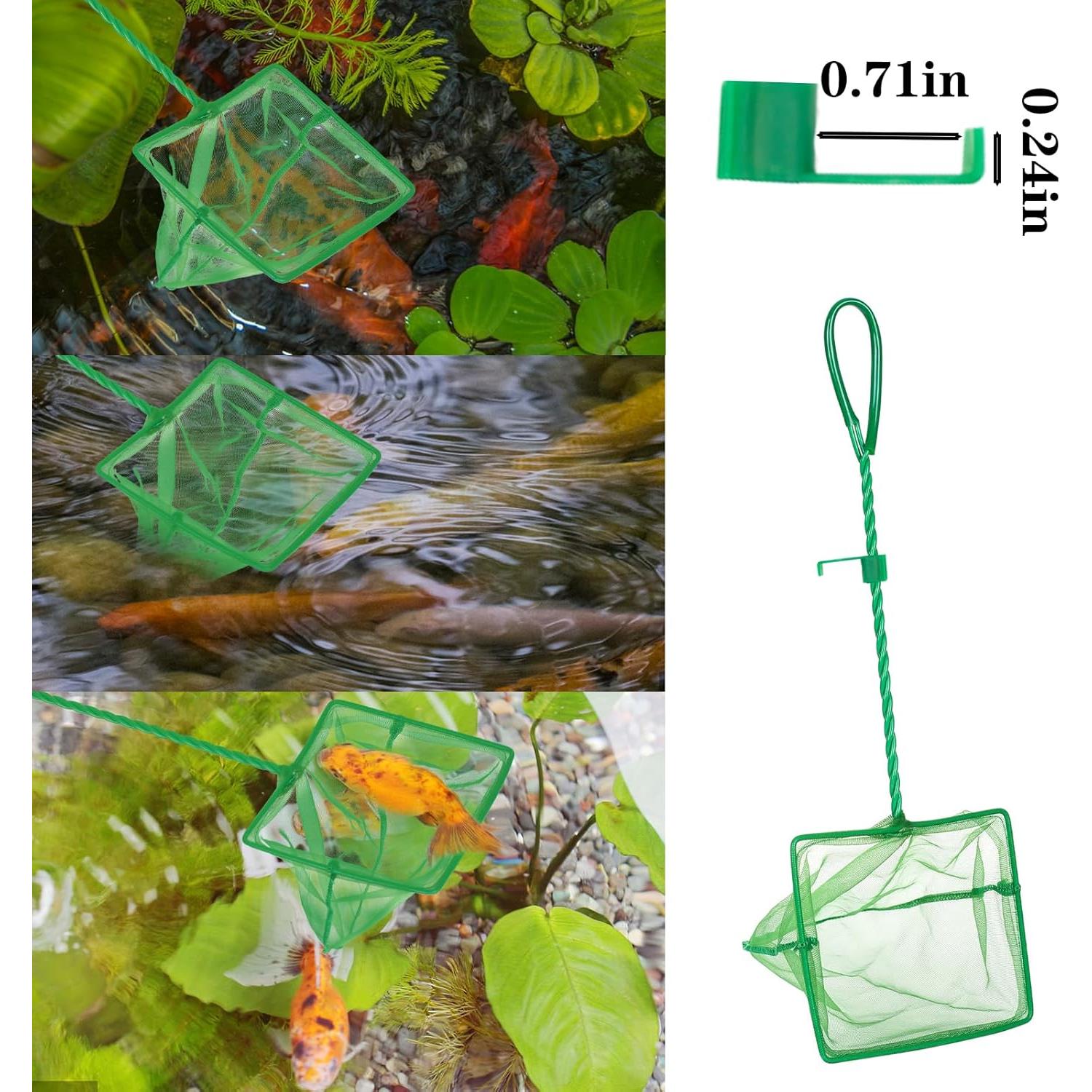 Red de Acuario DAGUANZHI 3 Piezas Nylon Verde 7.62-15.24cm
