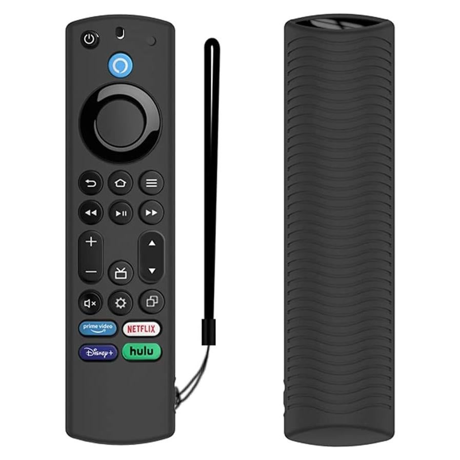Funda de Silicona FiiMan para Control Remoto Fire TV - Antideslizante, Ligera, Negra