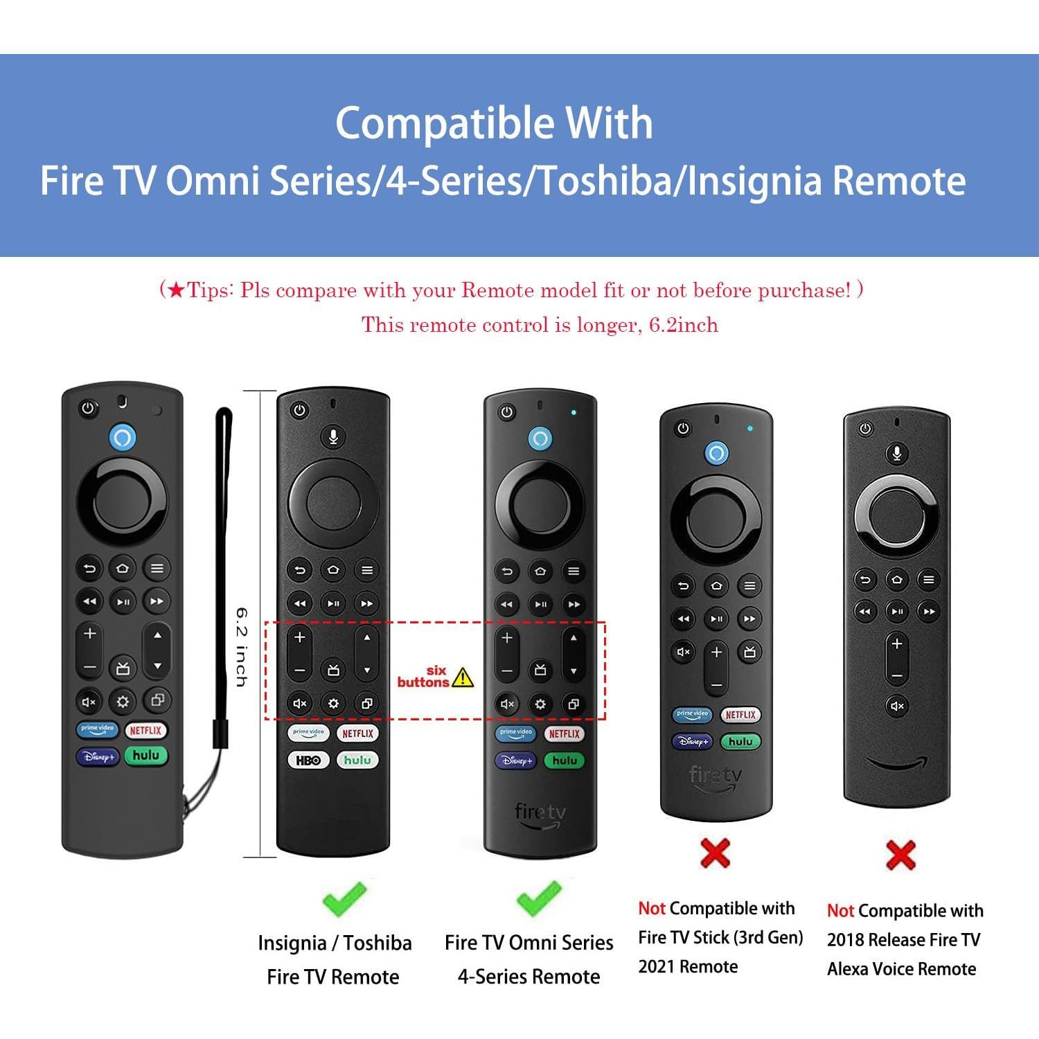 Funda de Silicona FiiMan para Control Remoto Fire TV - Antideslizante, Ligera, Negra