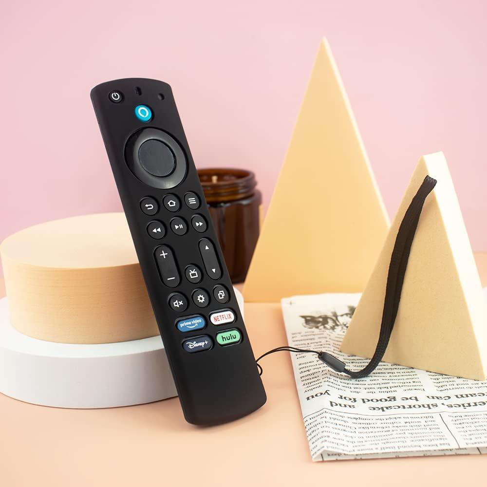 Funda de Silicona FiiMan para Control Remoto Fire TV - Antideslizante, Ligera, Negra