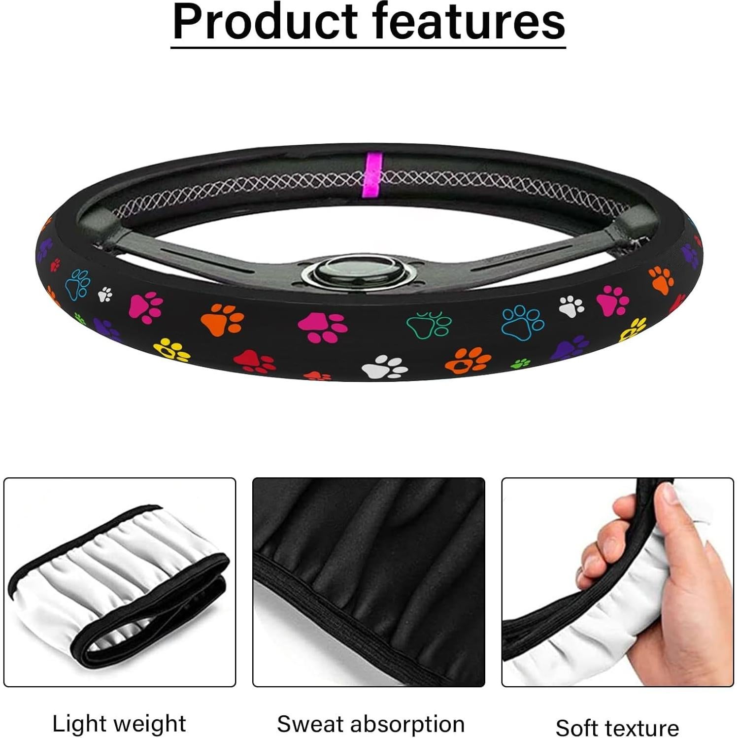 Funda de Volante Neopreno Pcnjozx 15 Pulgadas Antideslizante