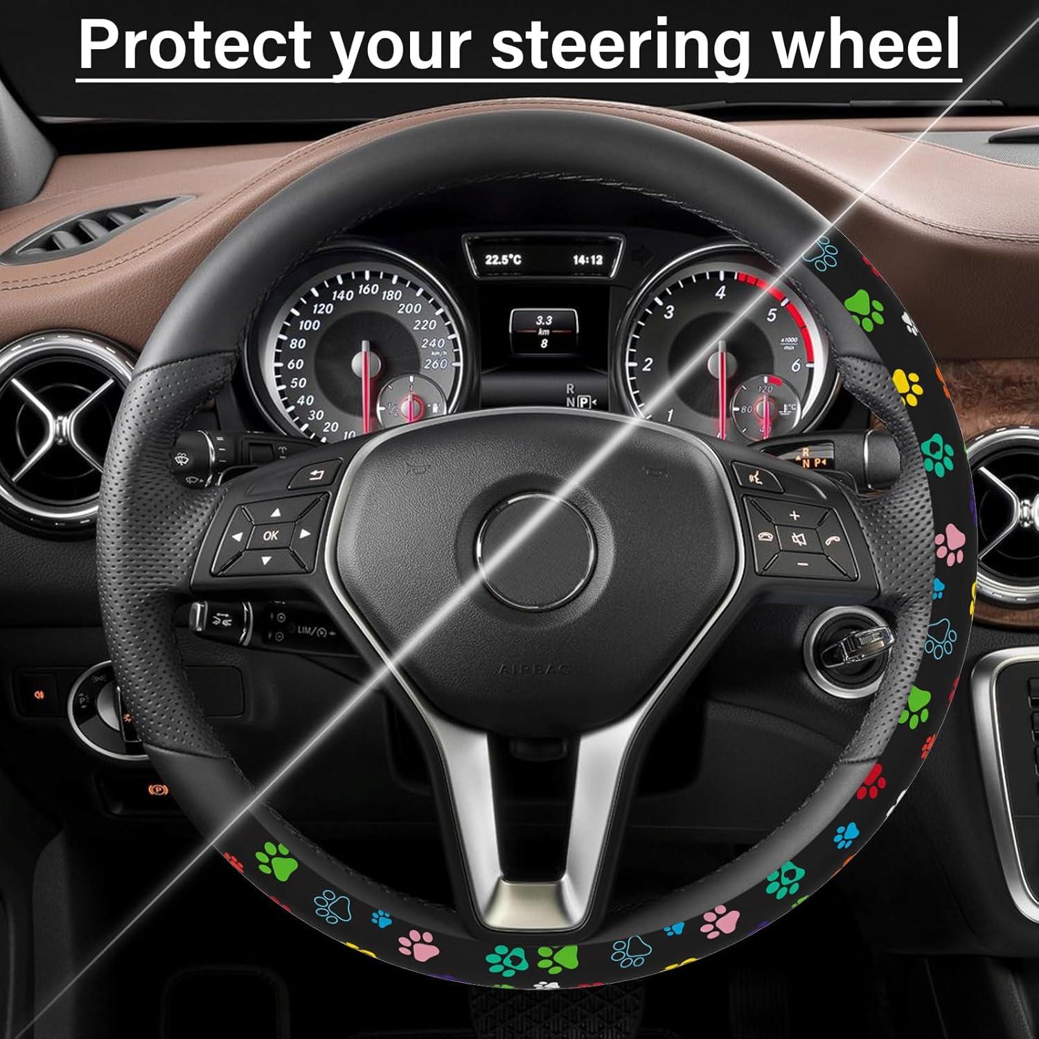 Funda de Volante Neopreno Pcnjozx 15 Pulgadas Antideslizante