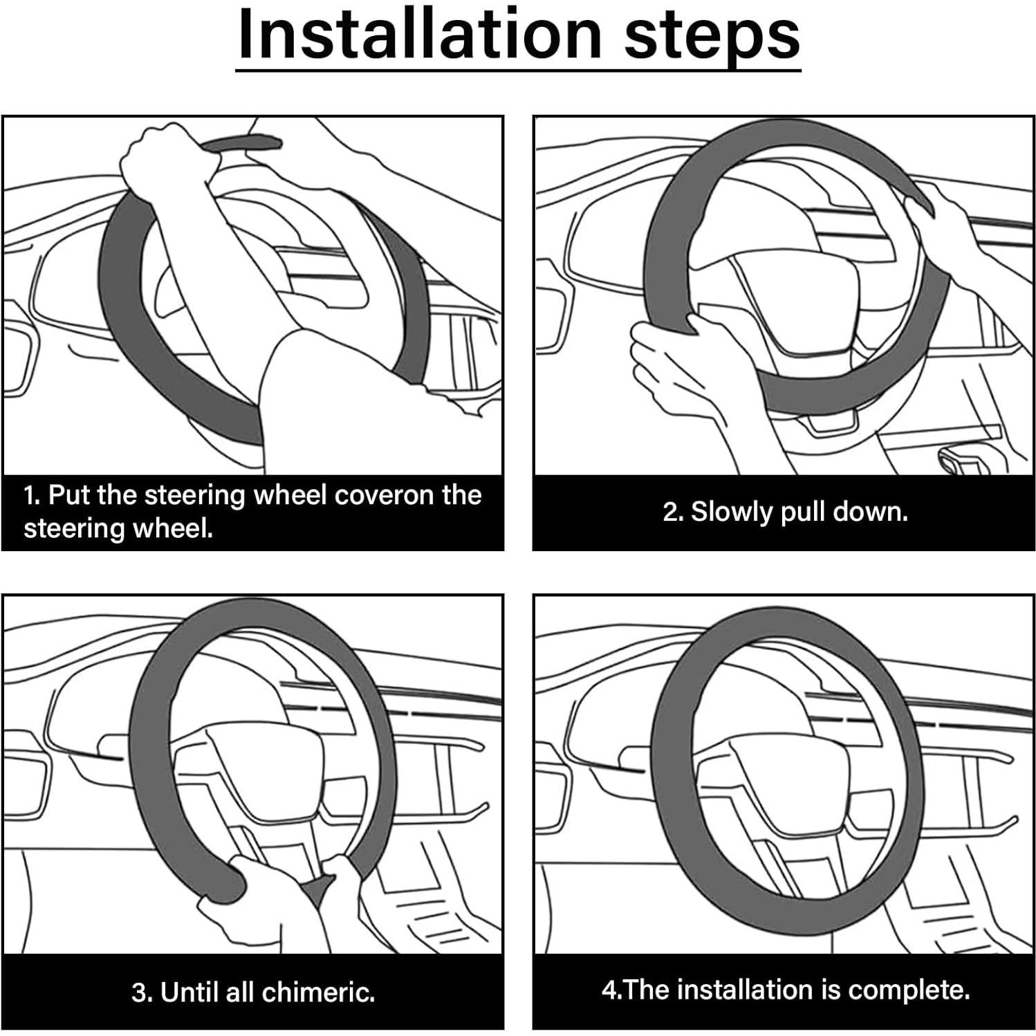 Funda de Volante Neopreno Pcnjozx 15 Pulgadas Antideslizante