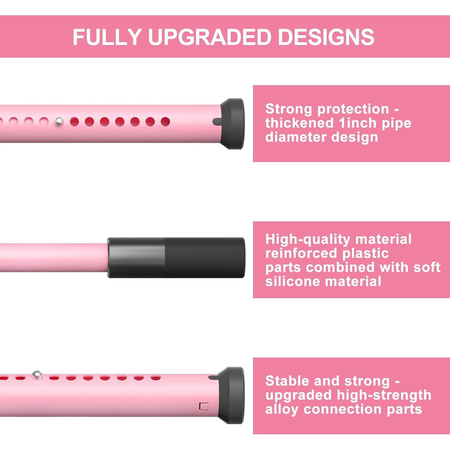 Barra de Seguridad para Puertas Corredizas AceMining Rosa 50-127 cm