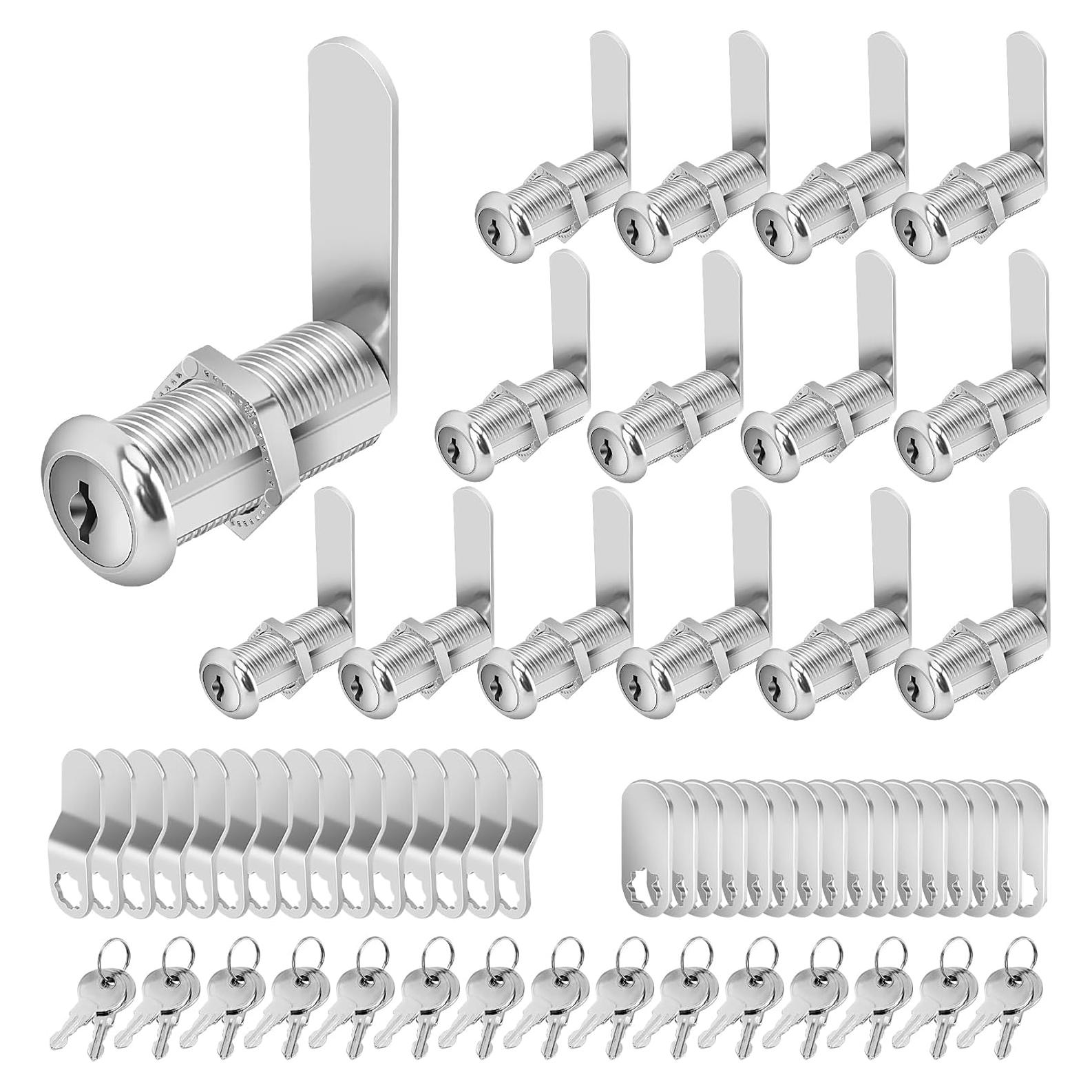 Juego de Cerraduras de Cam Cylinnda con Llave Igual 15 Pzas 38mm