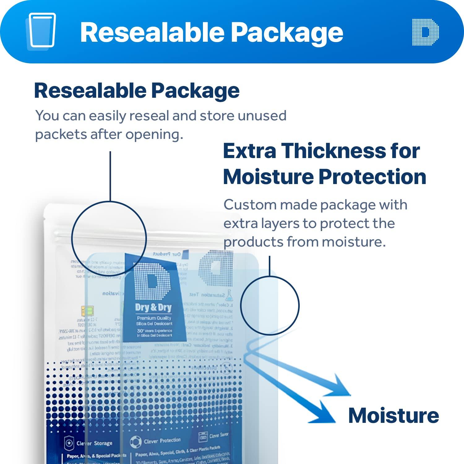 Paquetes de Gel de Sílice Seco L2K 50x1g - Deshidratantes