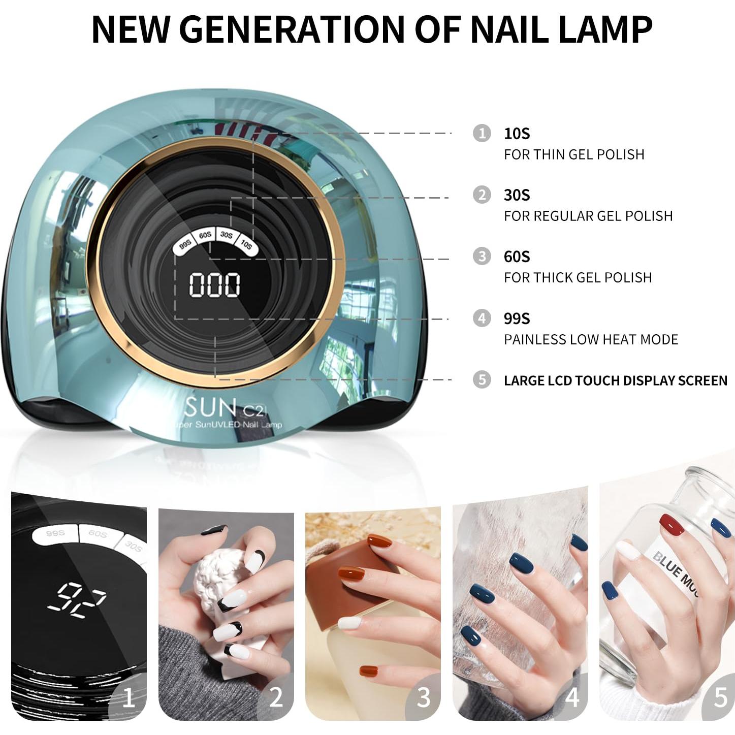 Lámpara UV para Uñas MIRAGE LAYON 288W con 63 LEDs