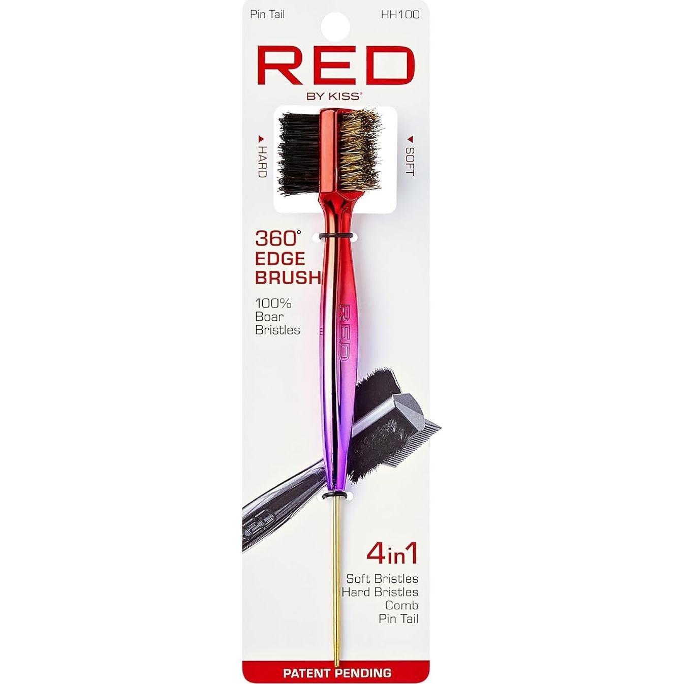 Cepillo 4 en 1 Red by Kiss 360 Edge para Cabello Rizado