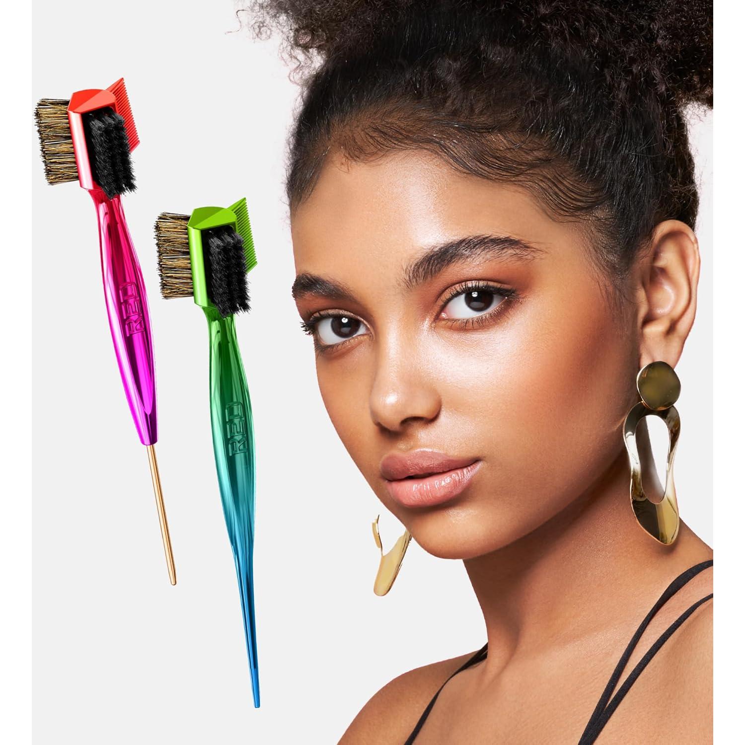 Cepillo 4 en 1 Red by Kiss 360 Edge para Cabello Rizado