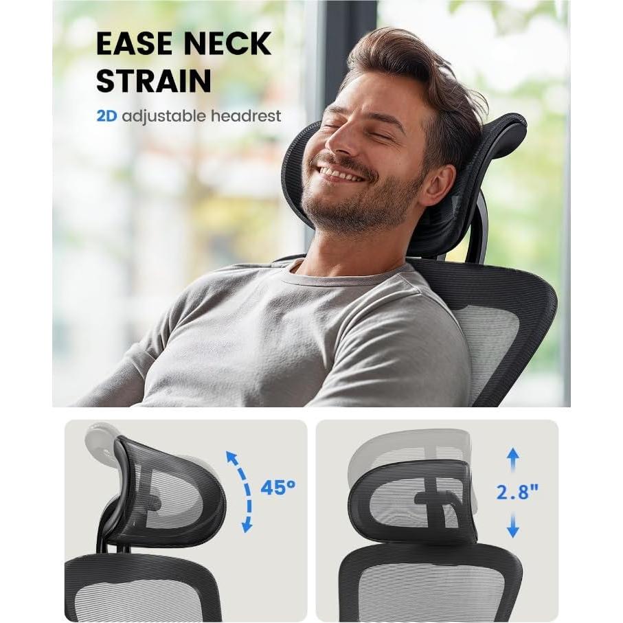 Silla de Oficina Ergonómica Noblewell NWOC1, Soporte Lumbar Ajustable