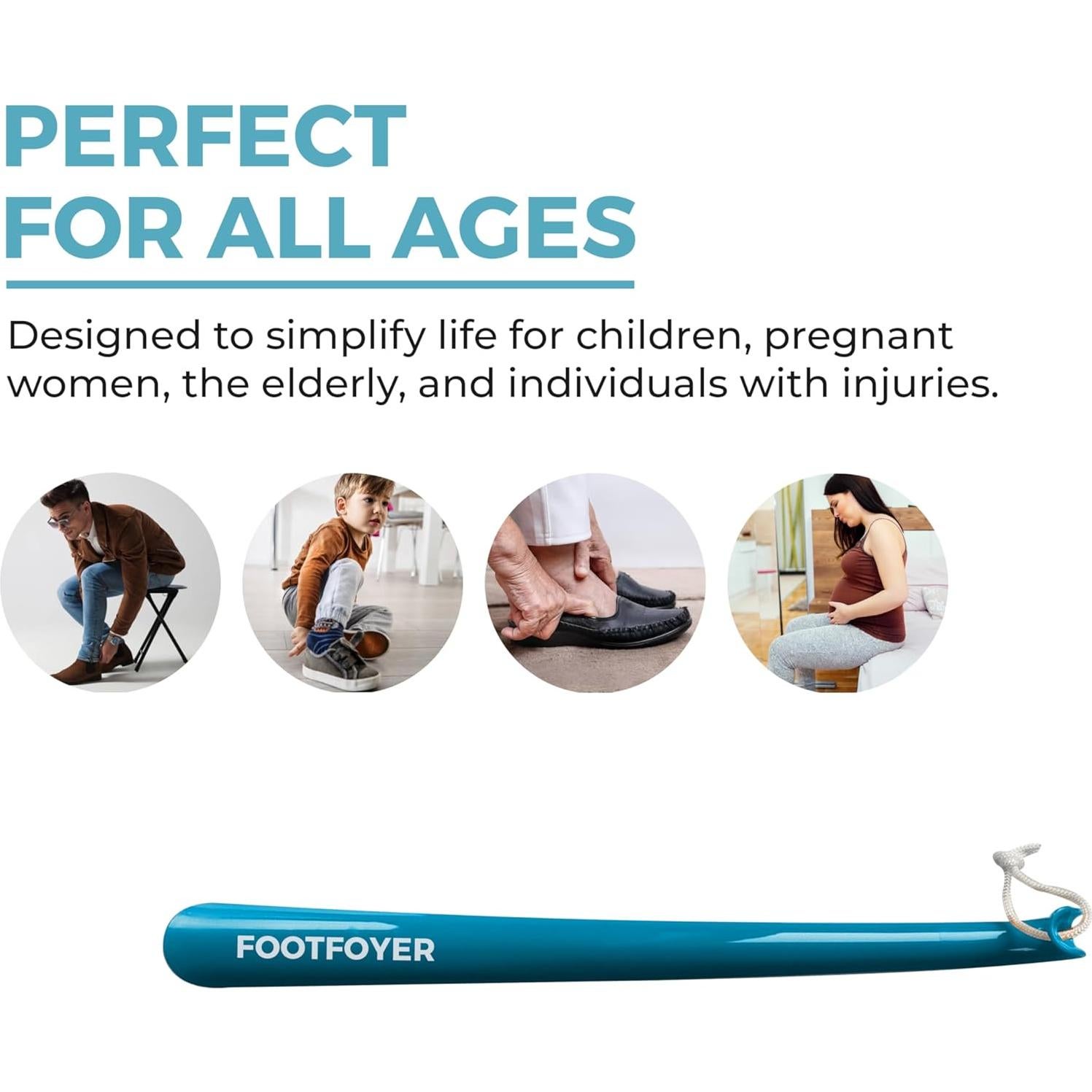 Cuchara de zapatos larga Footfoyer 43 cm para hombres y mujeres