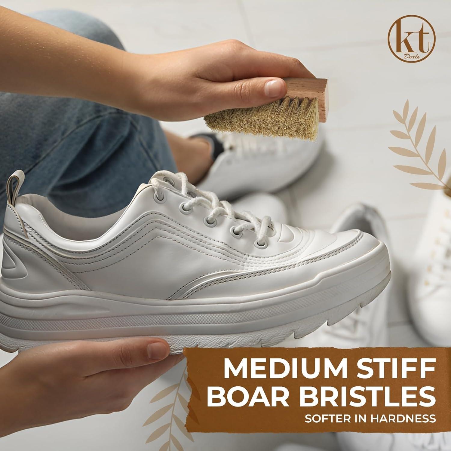 Juego de cepillos de limpieza de zapatos KT Deals - 3 unidades