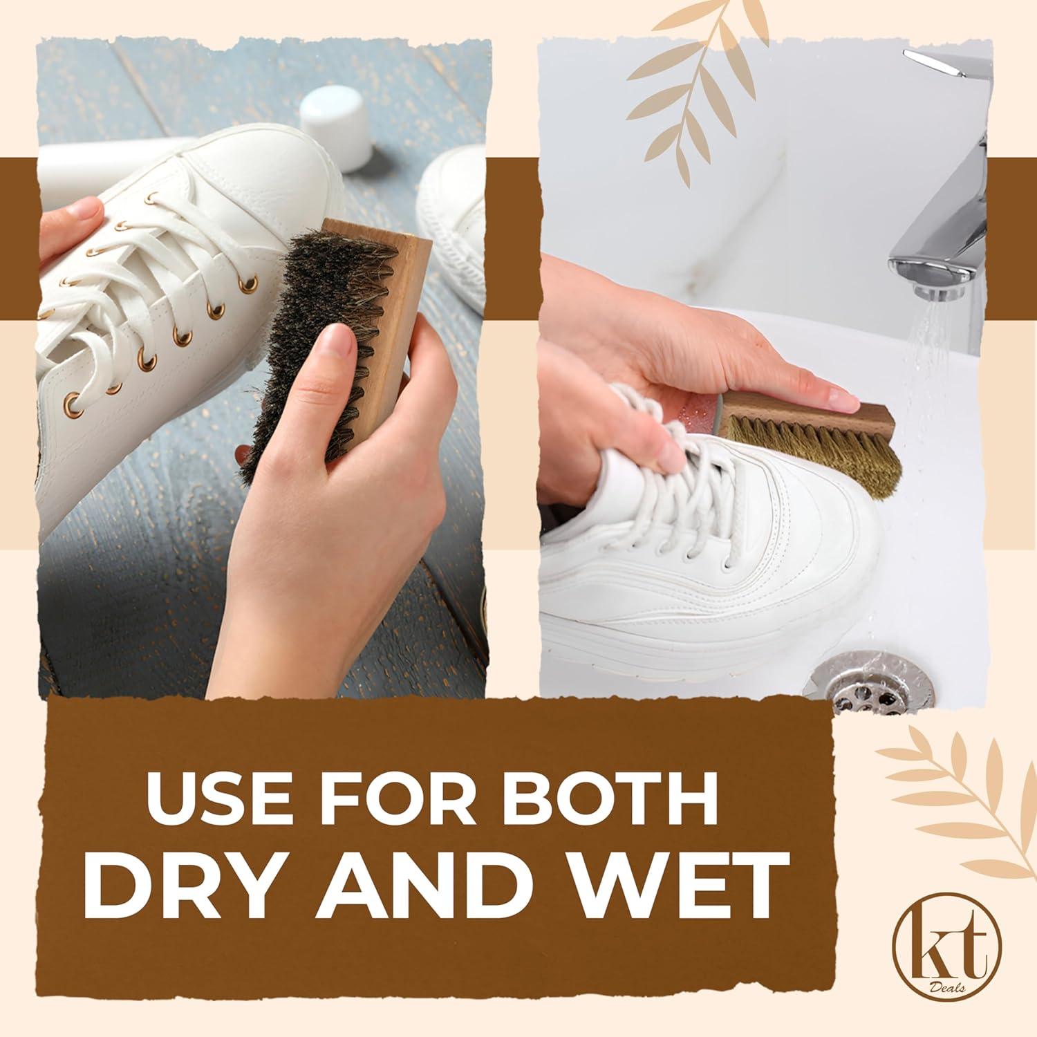 Juego de cepillos de limpieza de zapatos KT Deals - 3 unidades