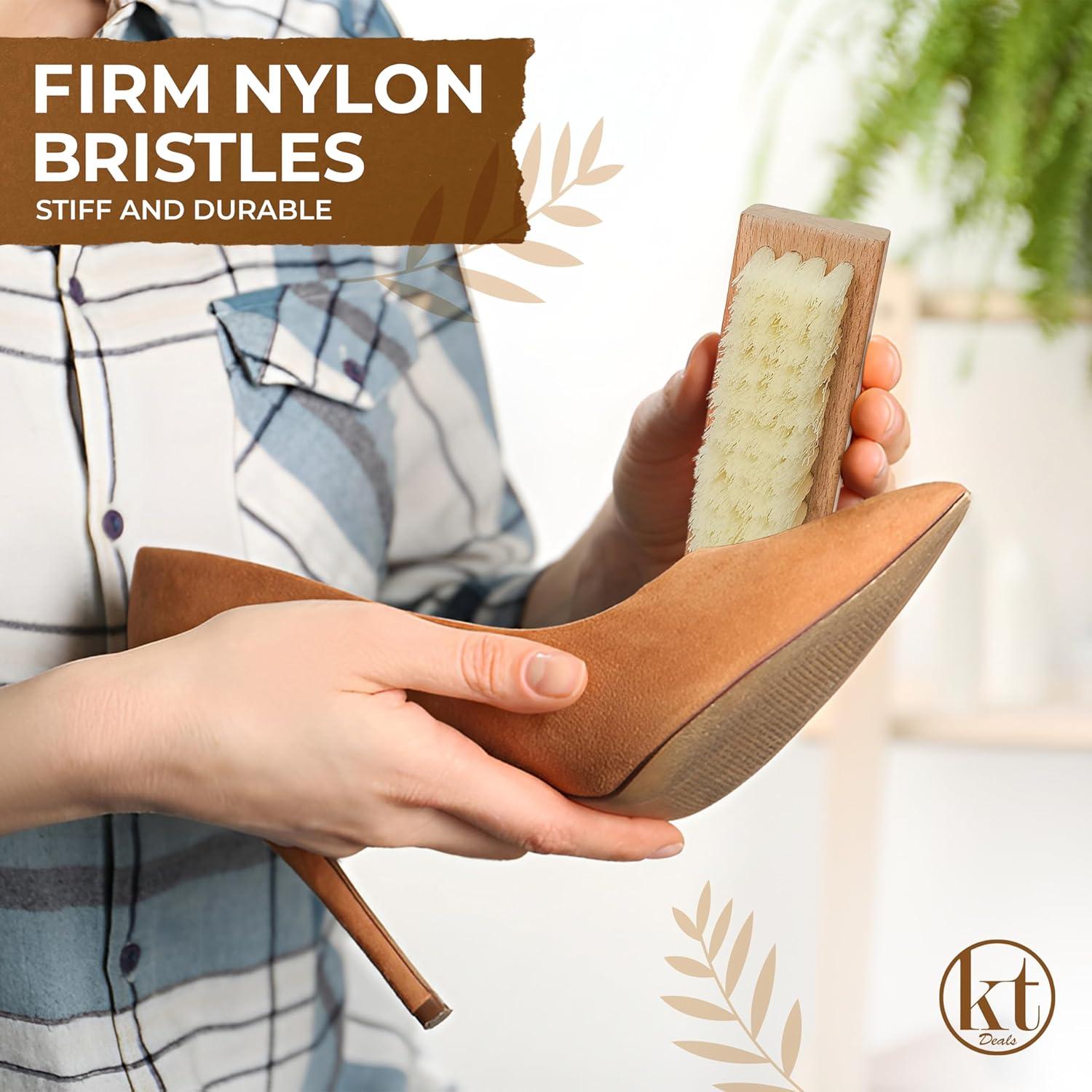 Juego de cepillos de limpieza de zapatos KT Deals - 3 unidades