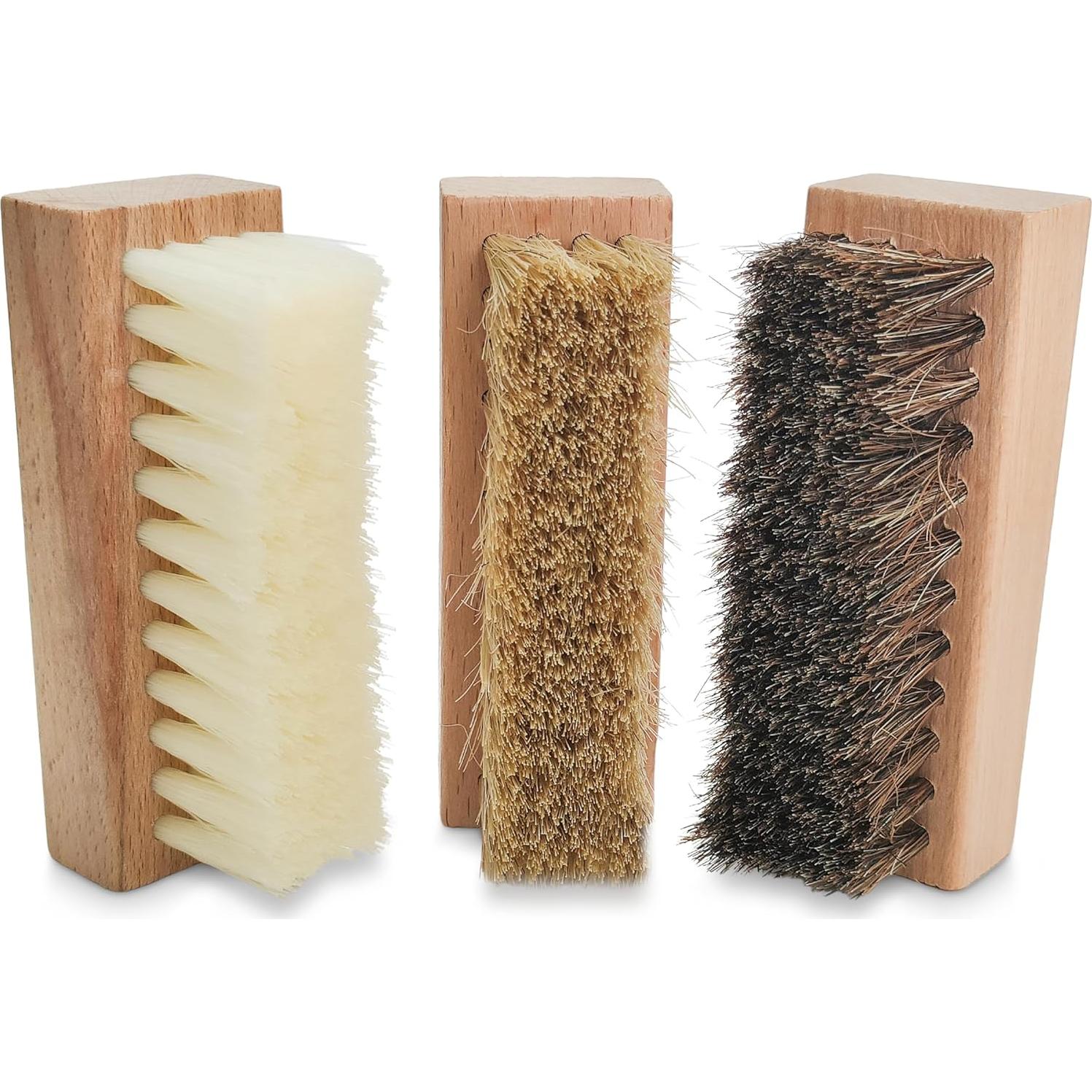 Juego de cepillos de limpieza de zapatos KT Deals - 3 unidades