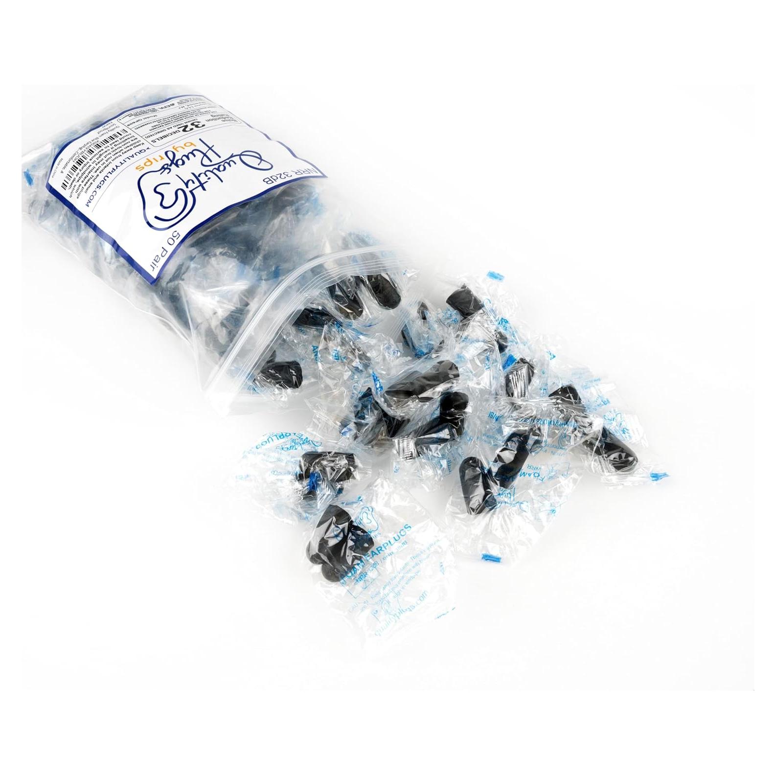 Tapones de Espuma Quality Plugs 50 Pares 32dB Cancelación Ruido