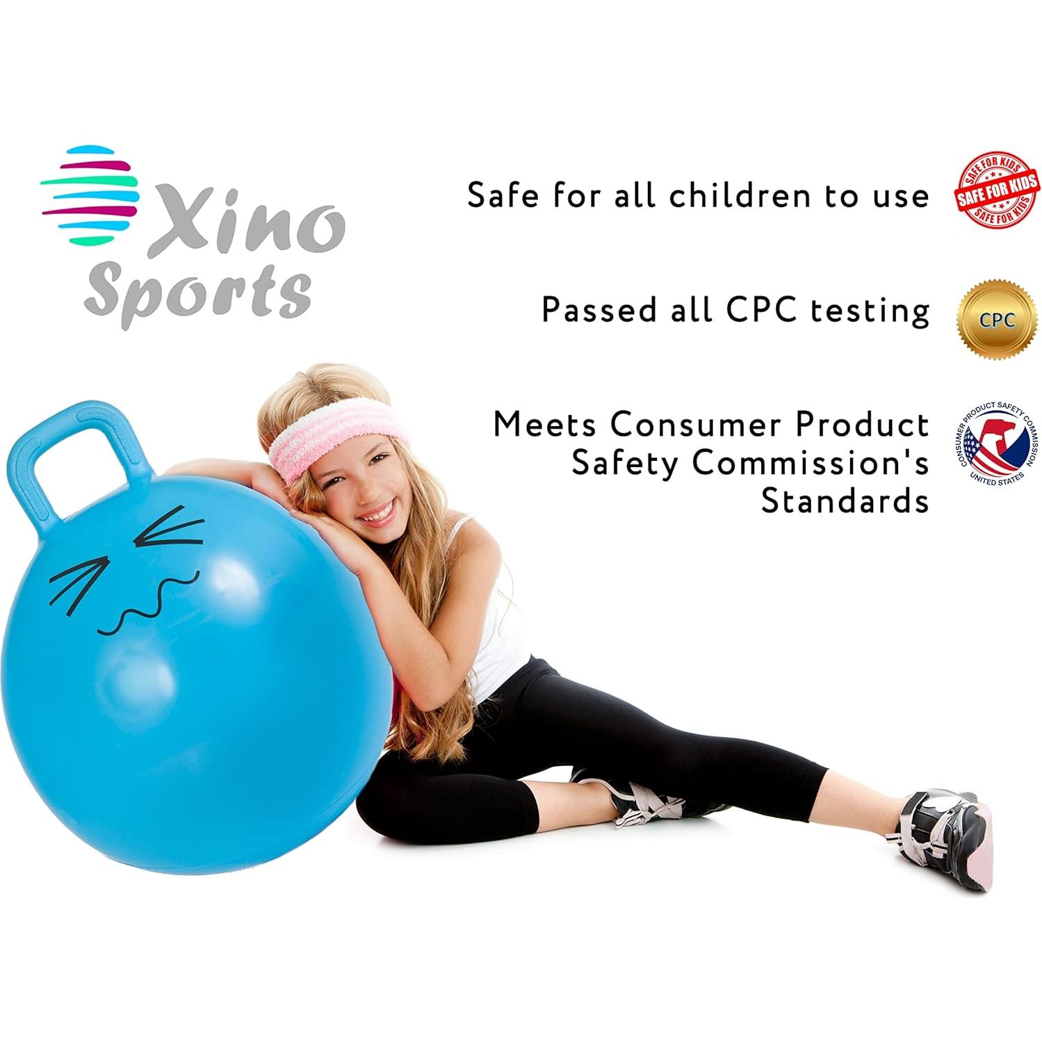 Pelota Saltarina Xino Sports Azul 56 cm - Juguete Seguro y Duradero