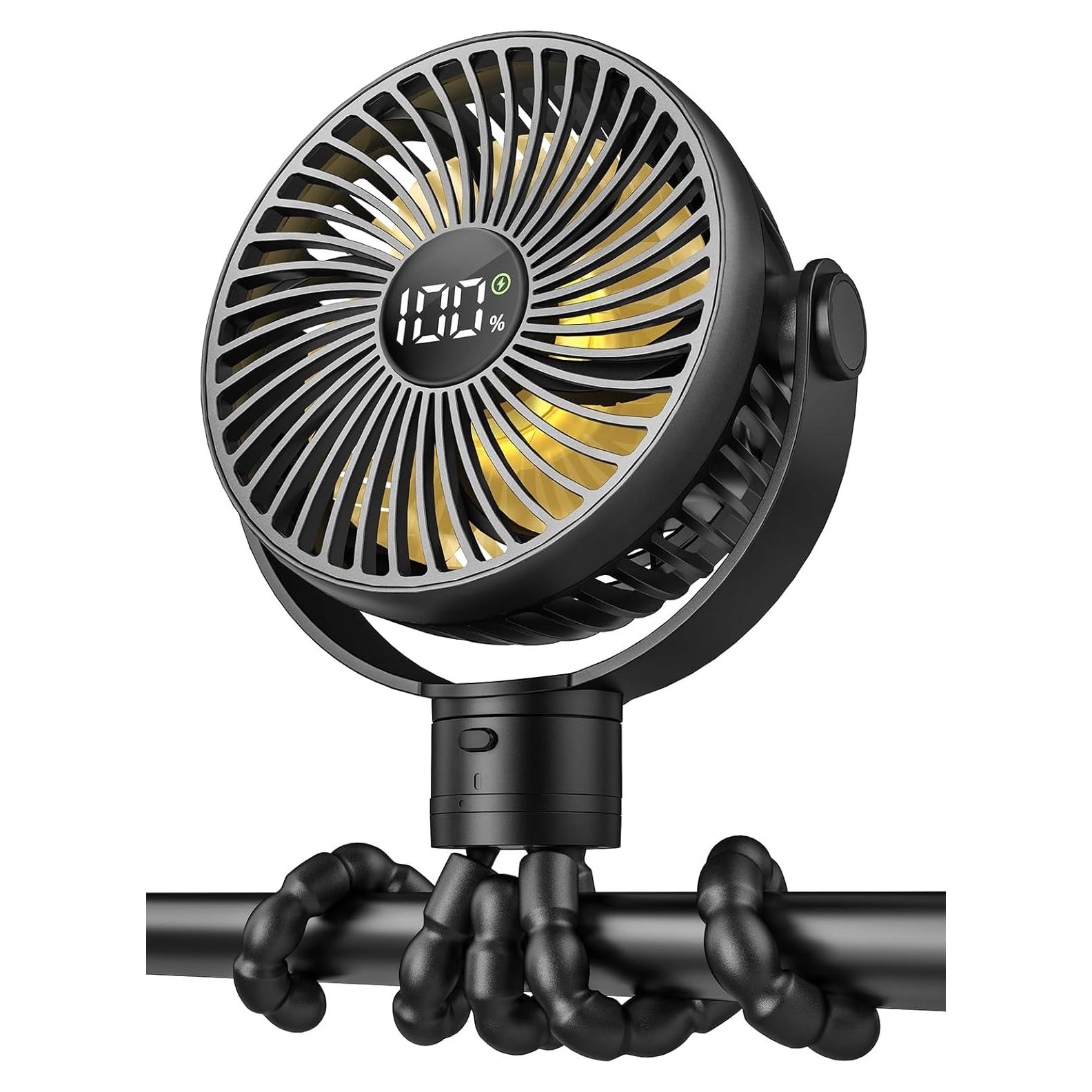 Ventilador Portátil Coohea KW47 Recargable 4000mAh 25H Negro