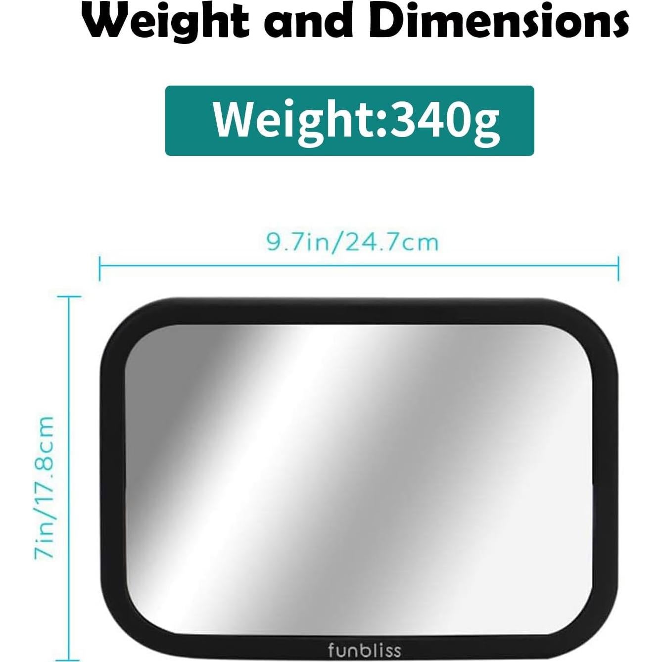 Espejo para Bebé Funbliss 24.6x17.8 cm Rotación 360°