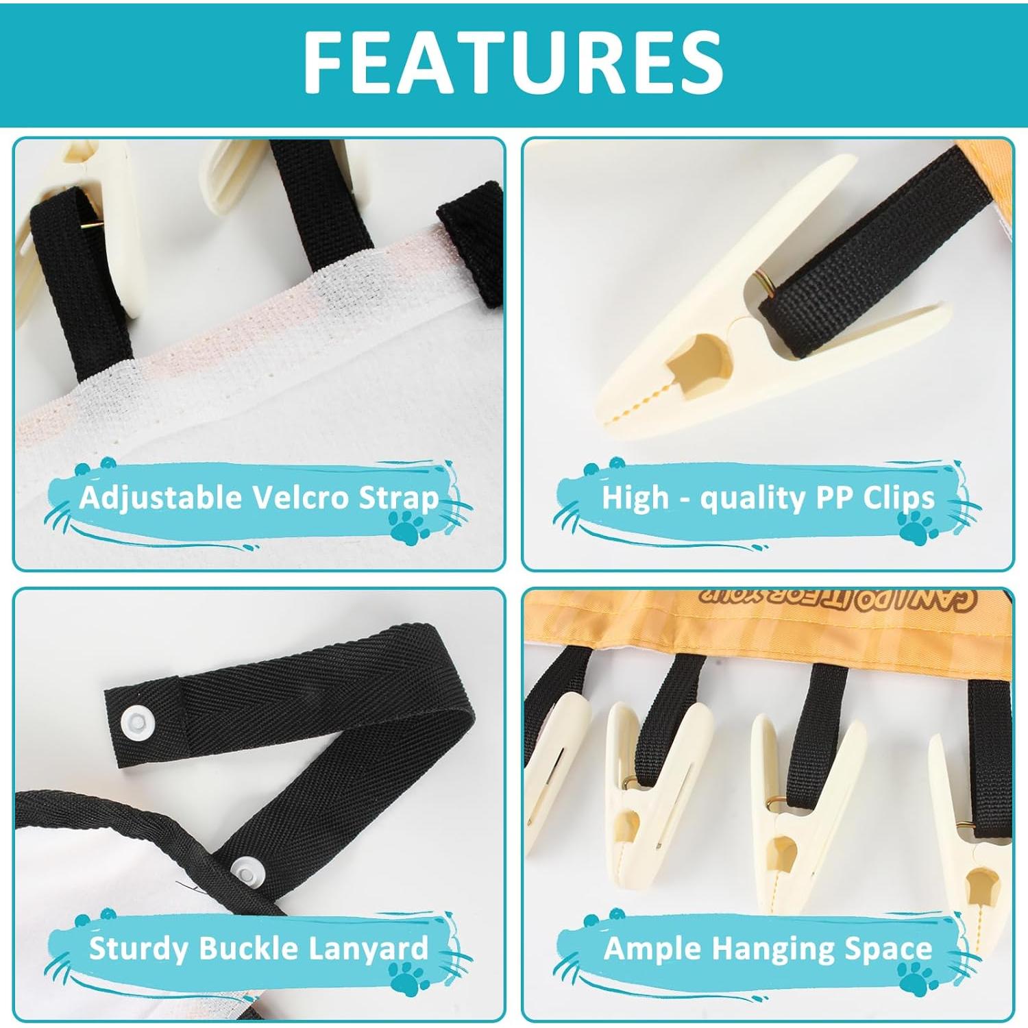 Clips de Percha de Viaje TamBee - 3 Piezas Animales, 6 Clips