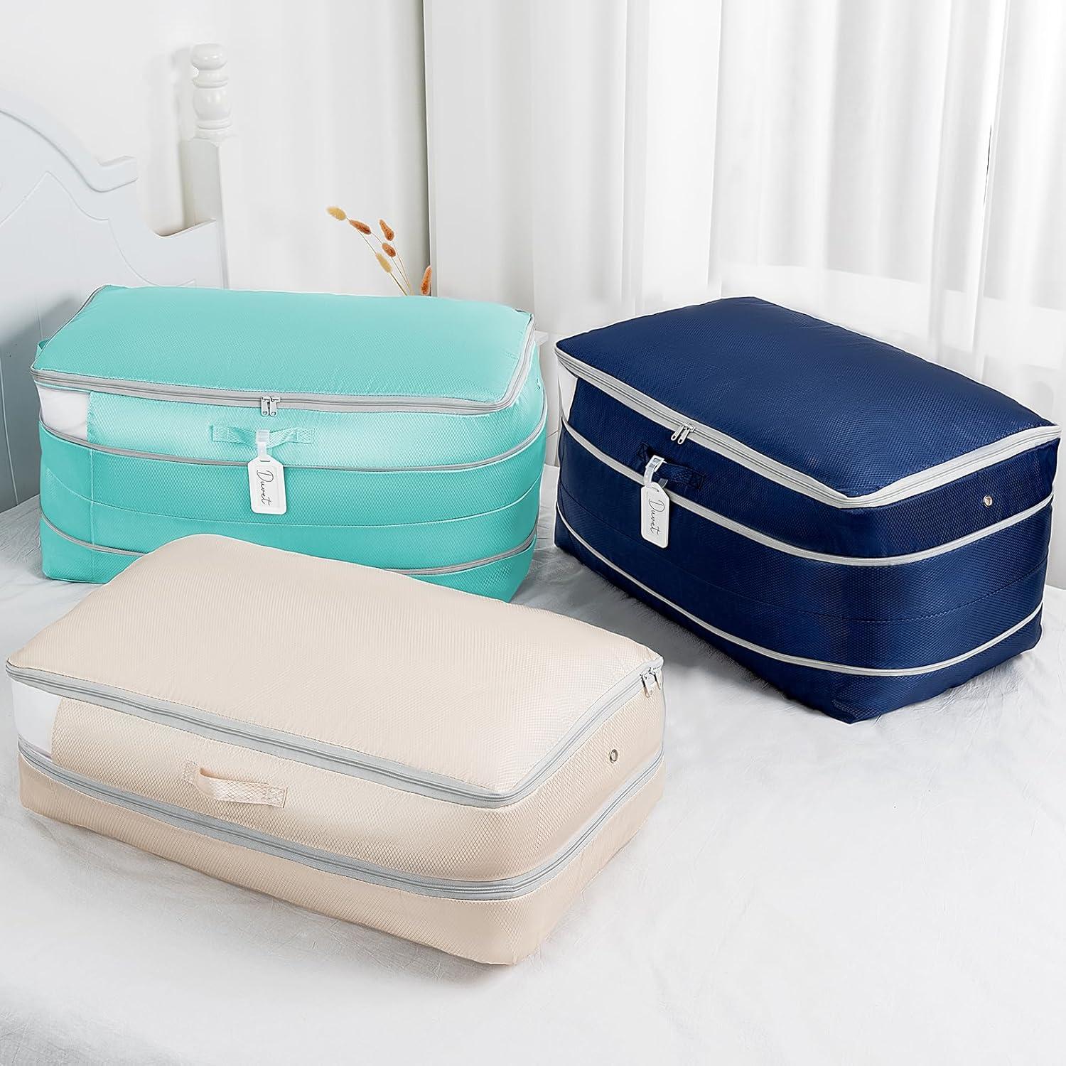 Bolsas de Almacenamiento de Compresión Easortm 2 Paquetes Beige