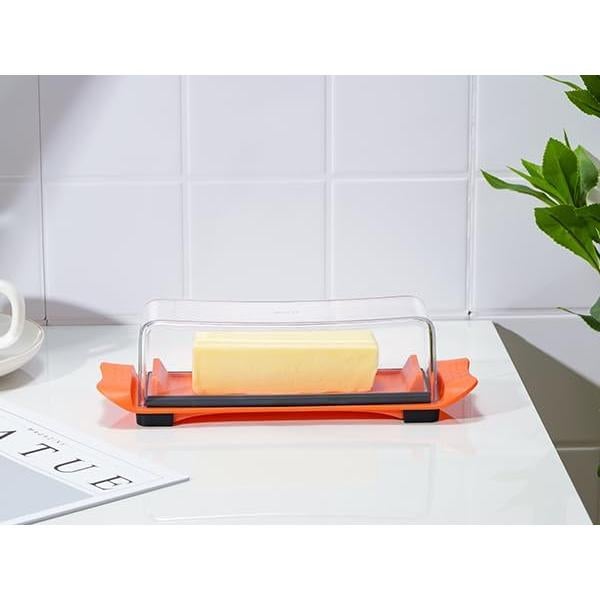 Tazón para Mantequilla Hermético IKOCO Naranja 23x7cm