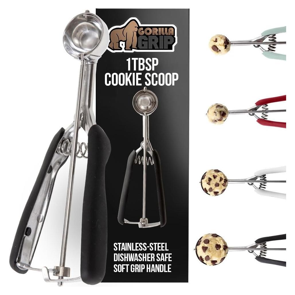 Cucharón de Acero Inoxidable Gorilla Grip 1 Cucharada Negro