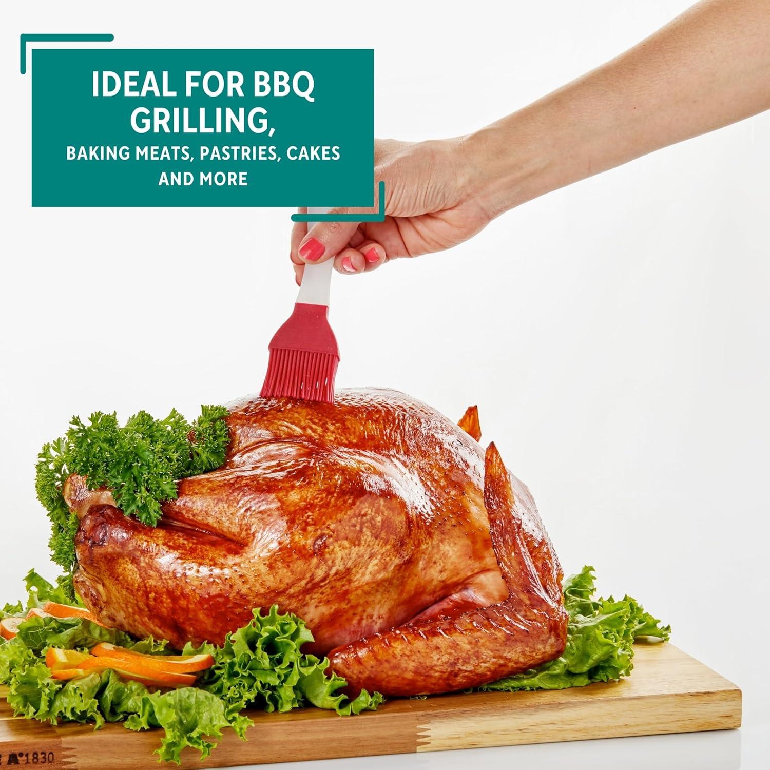 Brocha de Silicona para Basting Mirro 21.6 cm Roja