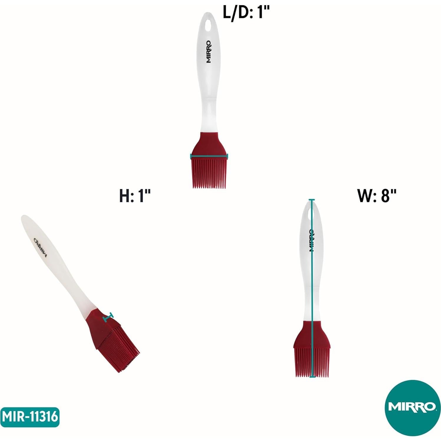 Brocha de Silicona para Basting Mirro 21.6 cm Roja