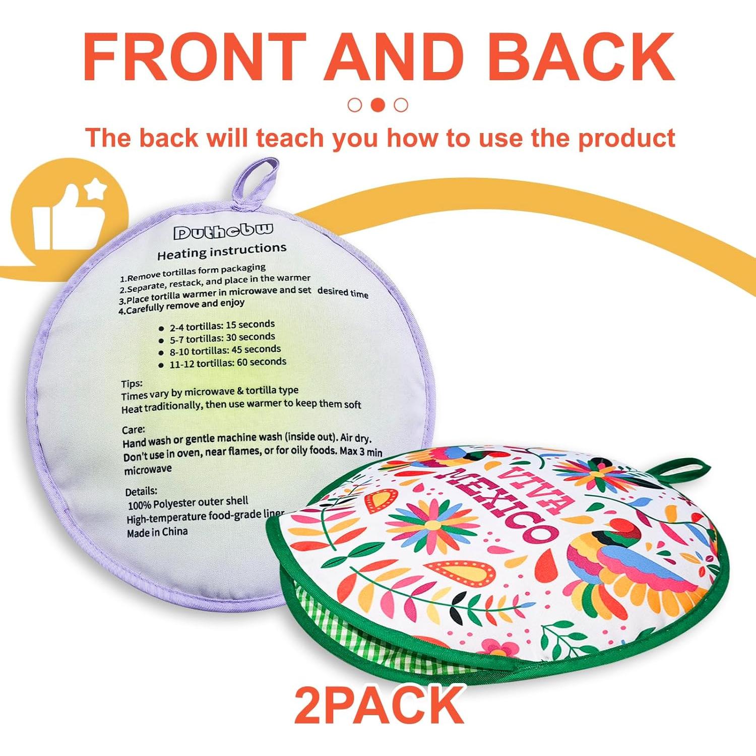 Calentador de Tortillas Duthcbw 2 Piezas Verde/Púrpura