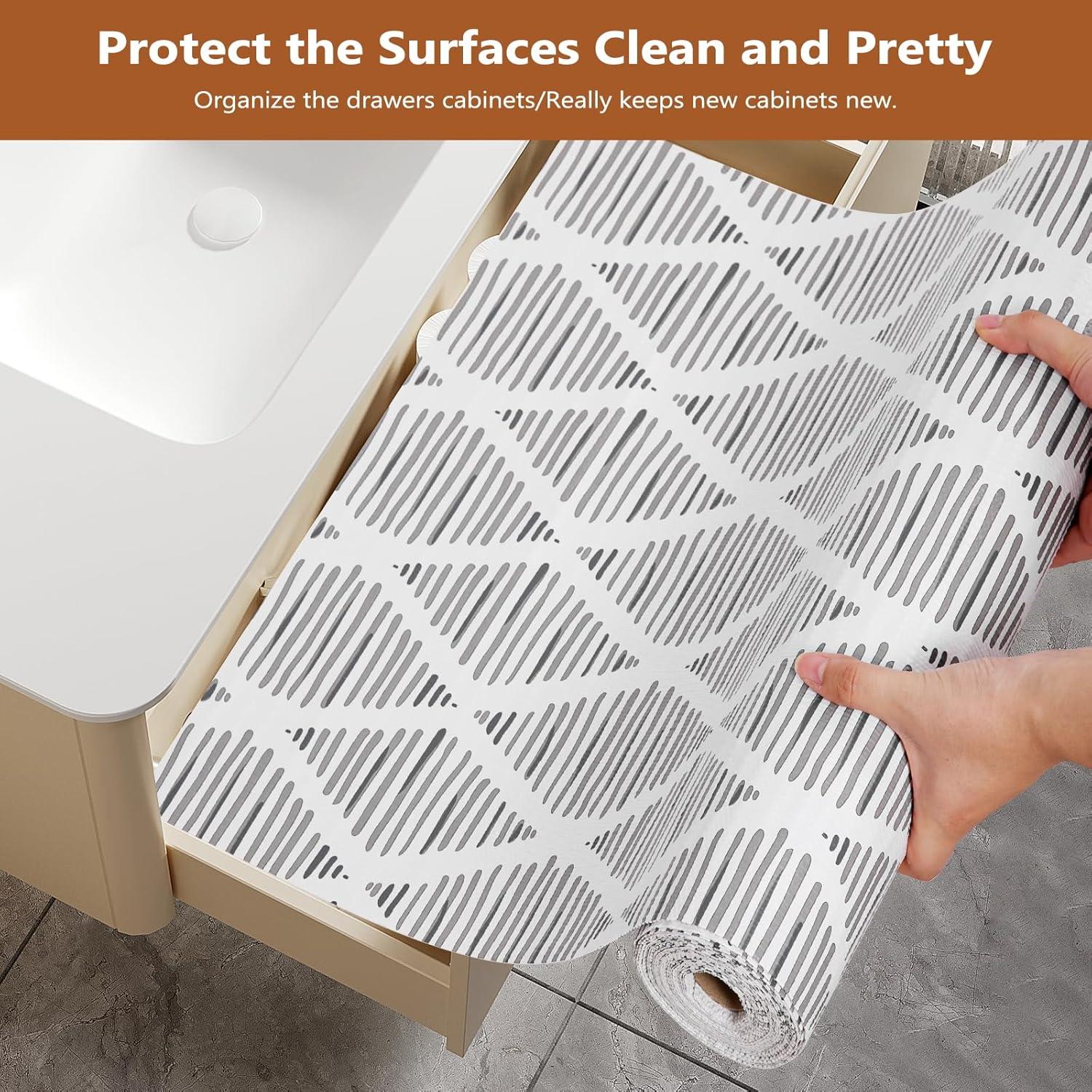 Forro Antideslizante para Cajones y Estantes CLENAT 60x600 cm Gris